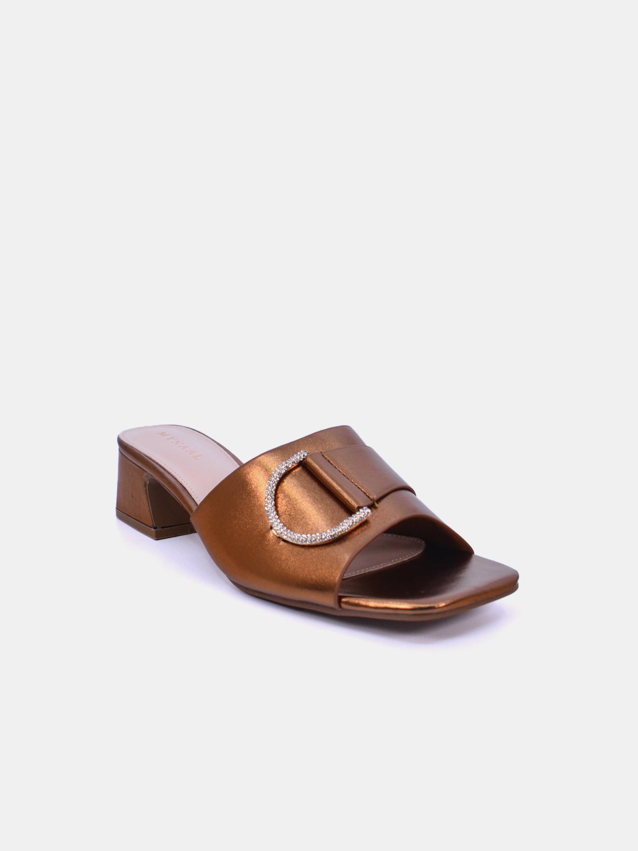 Mynaal Glintara Women's Block Heel Sandals #color_Bronze