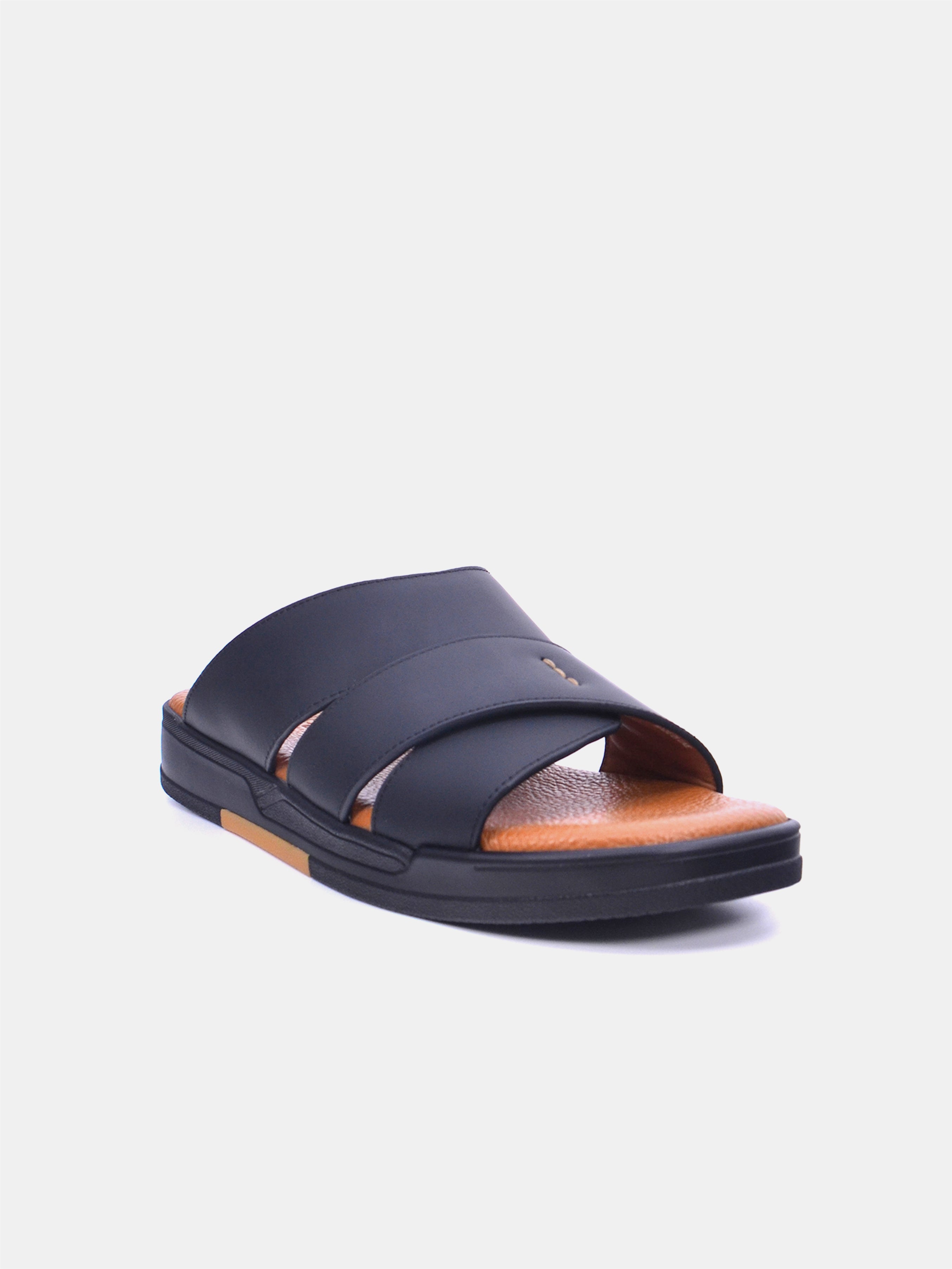 Barjeel Uno MSA125 Men Arabic Sandals #color_Black