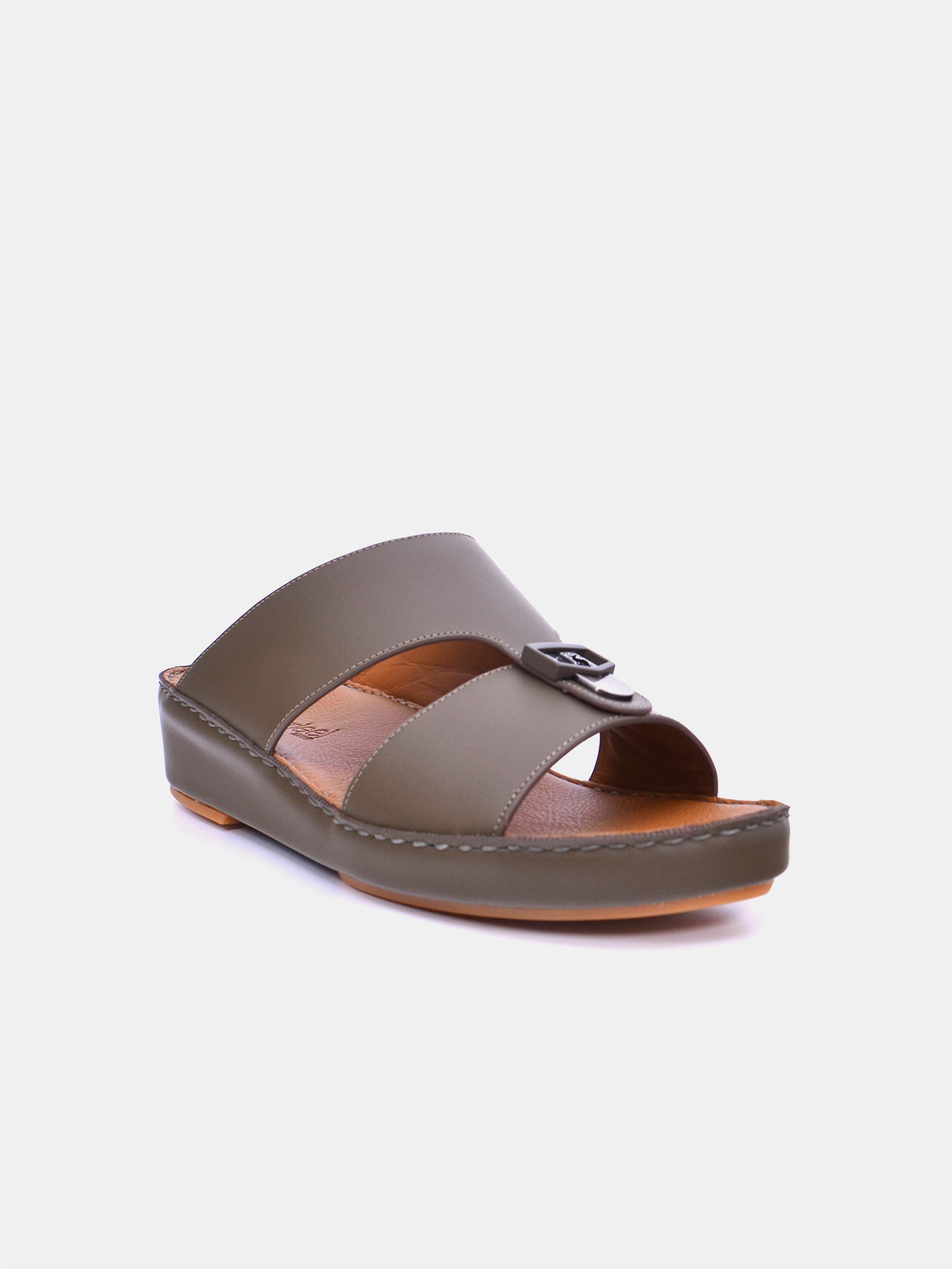 Barjeel Uno BS37 Men's Arabic Sandals #color_Brown