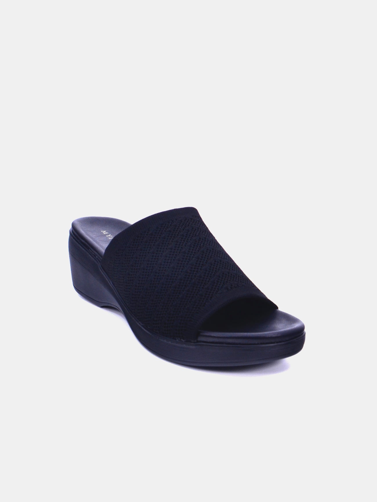 Mynaal Oliviera Women's Wedge Sandals #color_Black