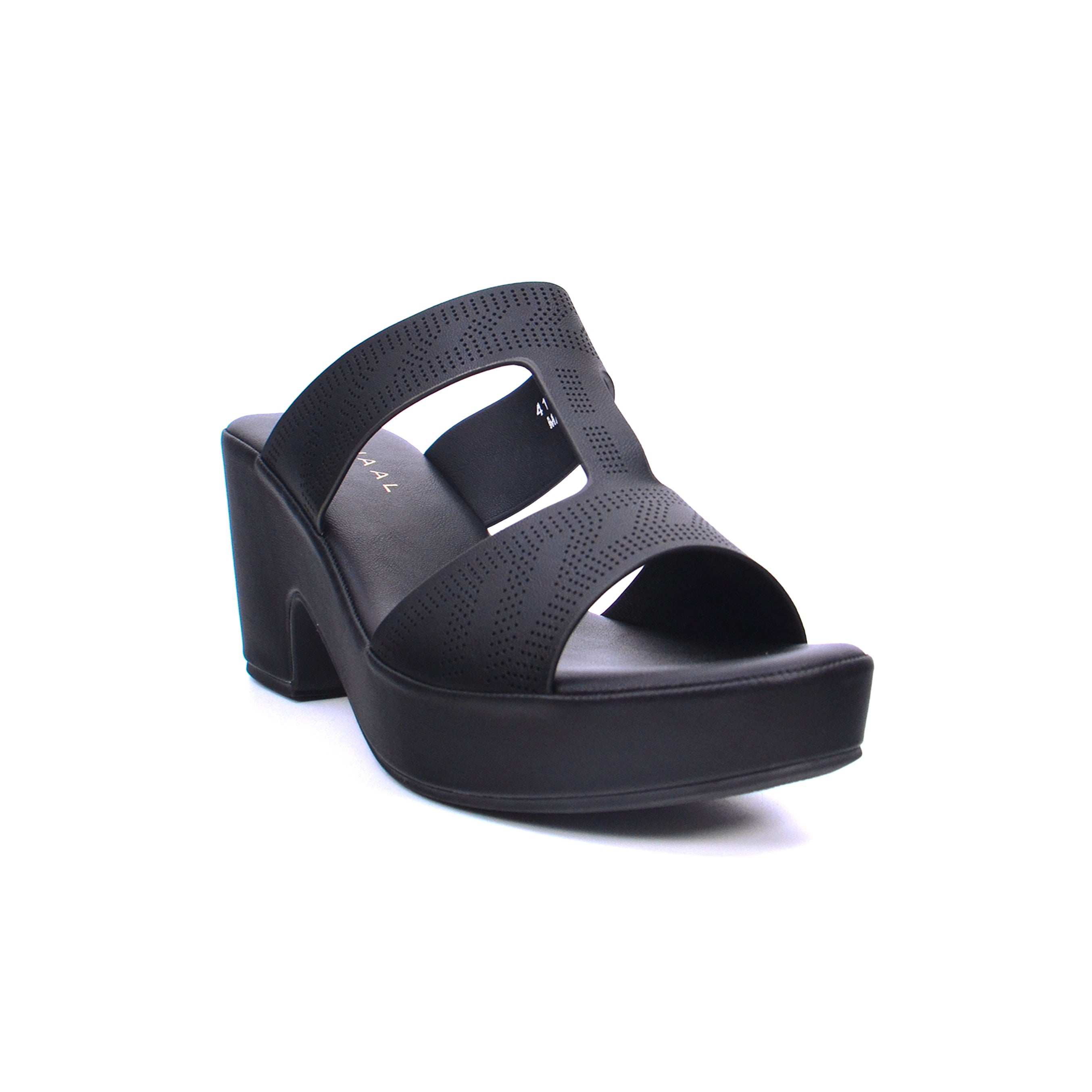 Mynaal 414Rj859 Women's Platform Sandal #color_Black