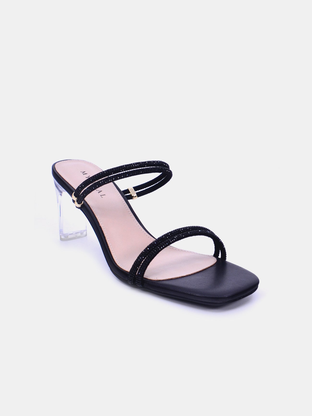 Mynaal Vesta Women's Block Heel Sandals #color_Black