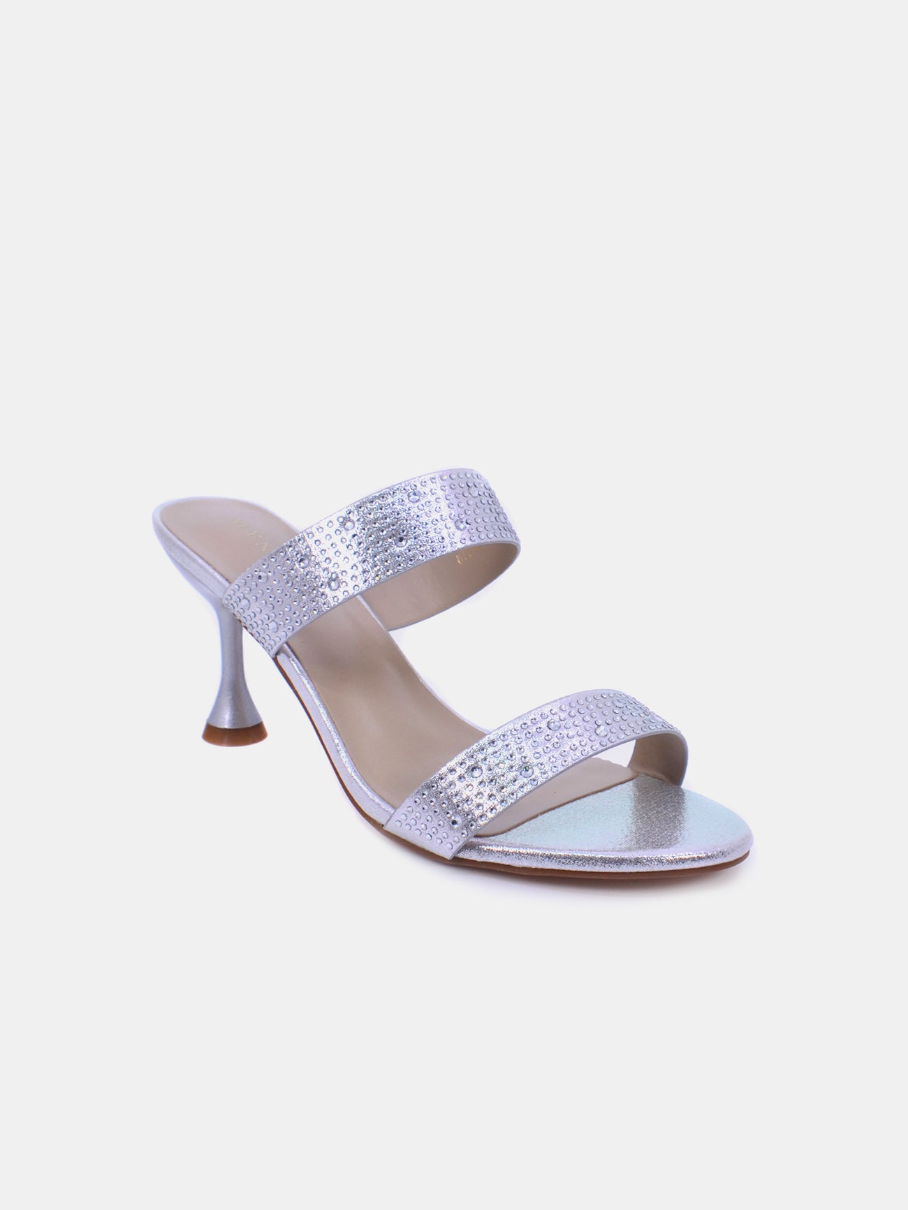 Mynaal Lylith Women's Kitten Heel Sandals #color_Silver