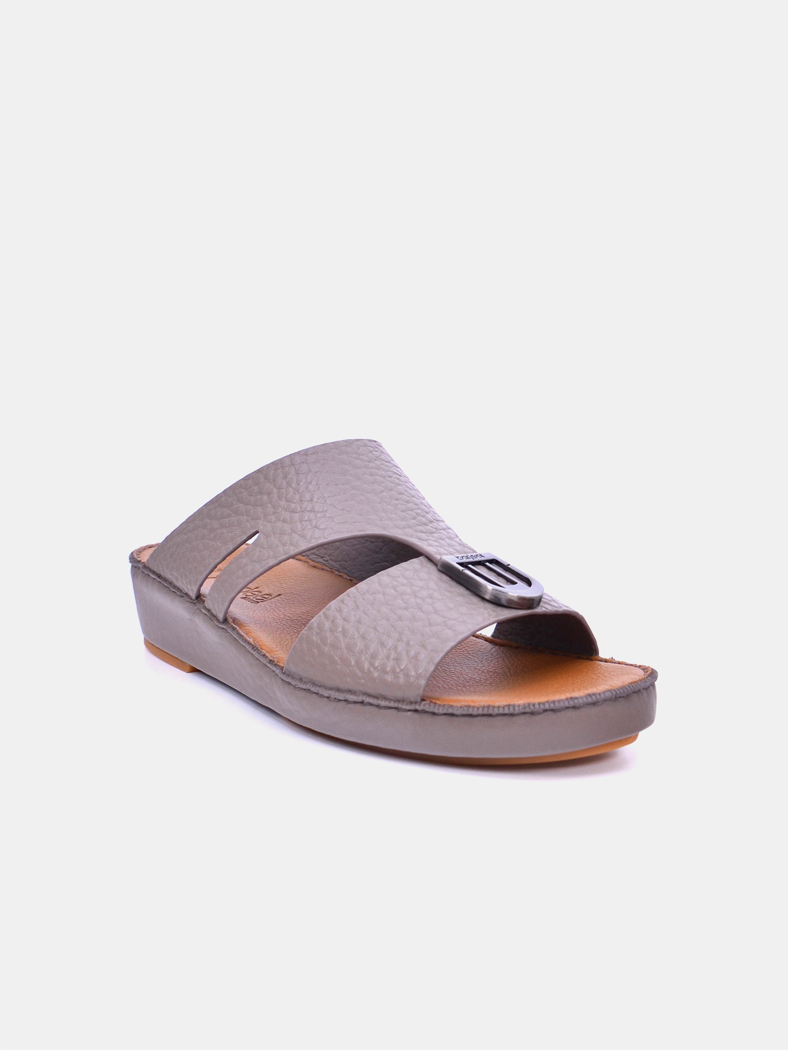 Barjeel Uno BS39 Men's Arabic Sandals #color_Taupe