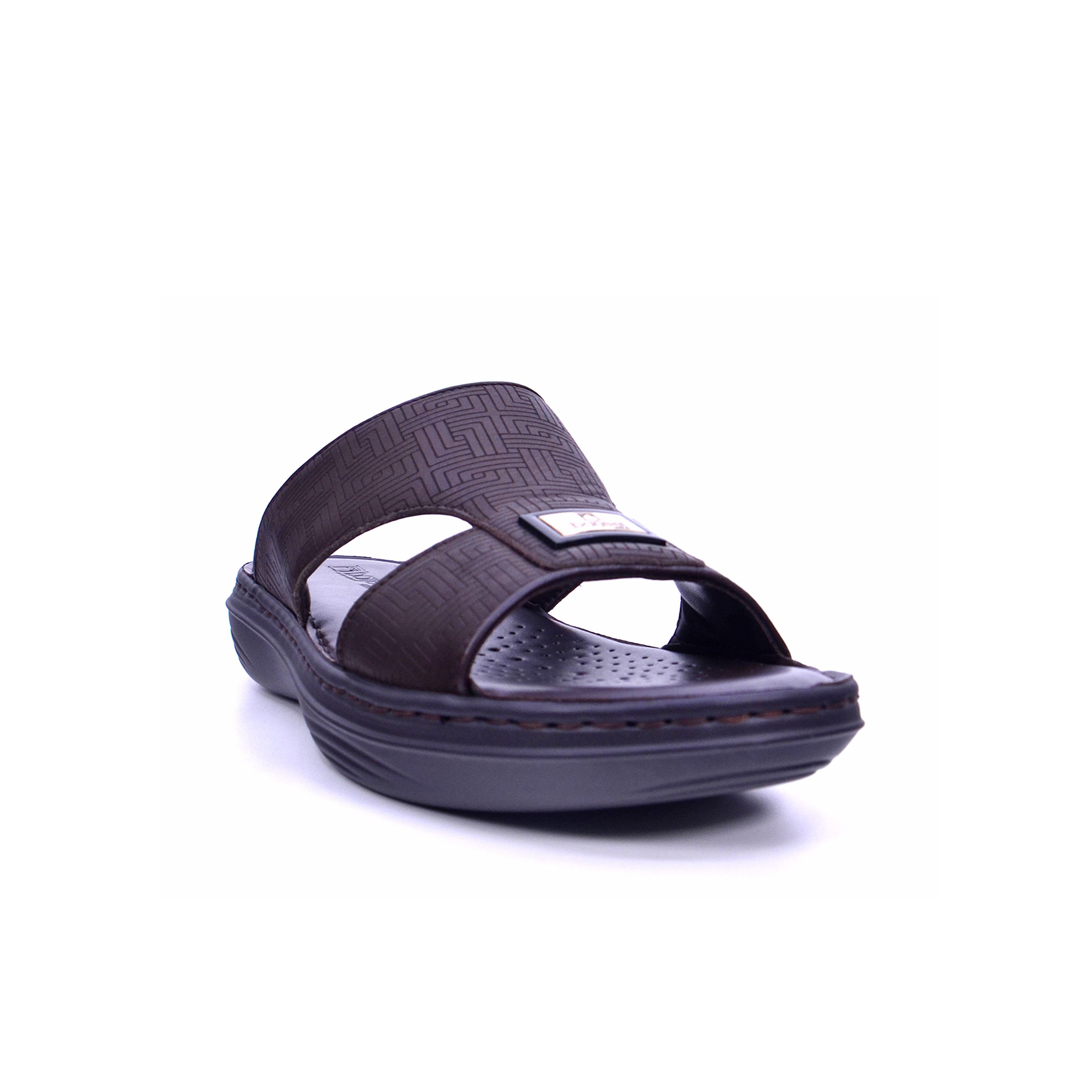 Barjeel Uno 21410-61 Men Arabic Sandals #color_Dark Brown