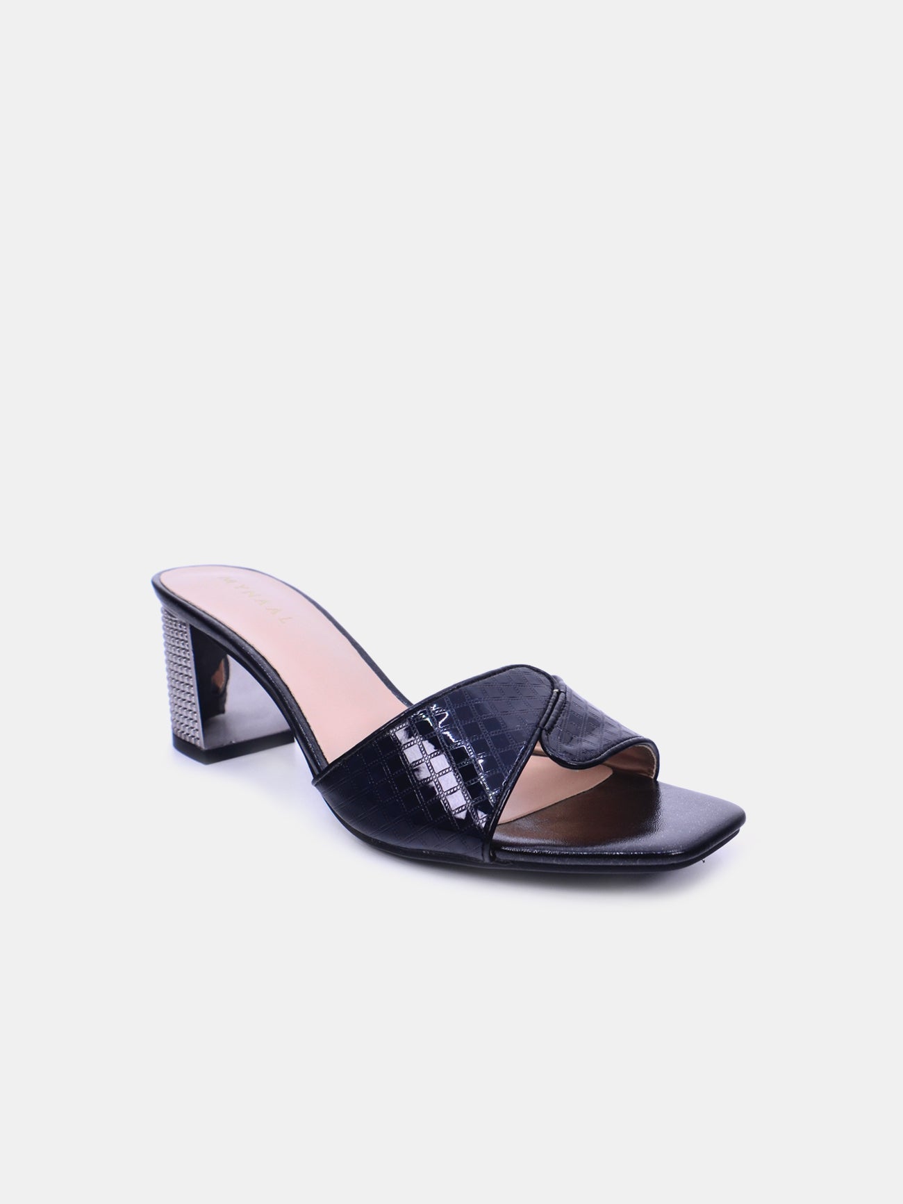 Mynaal Celest Women's Block Heel Sandals #color_Black