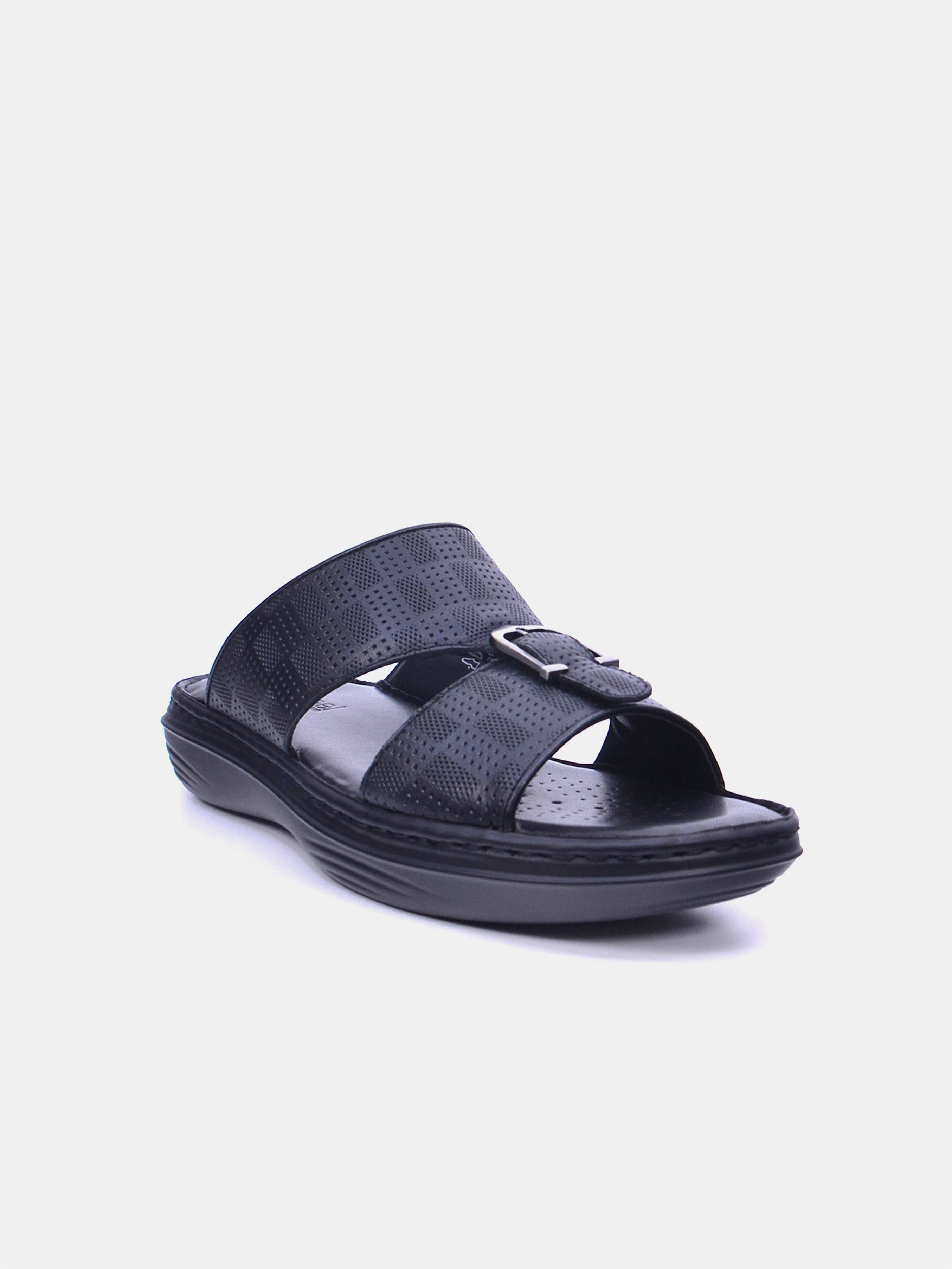 Barjeel Uno 21410-64 Men Arabic Sandals #color_Black