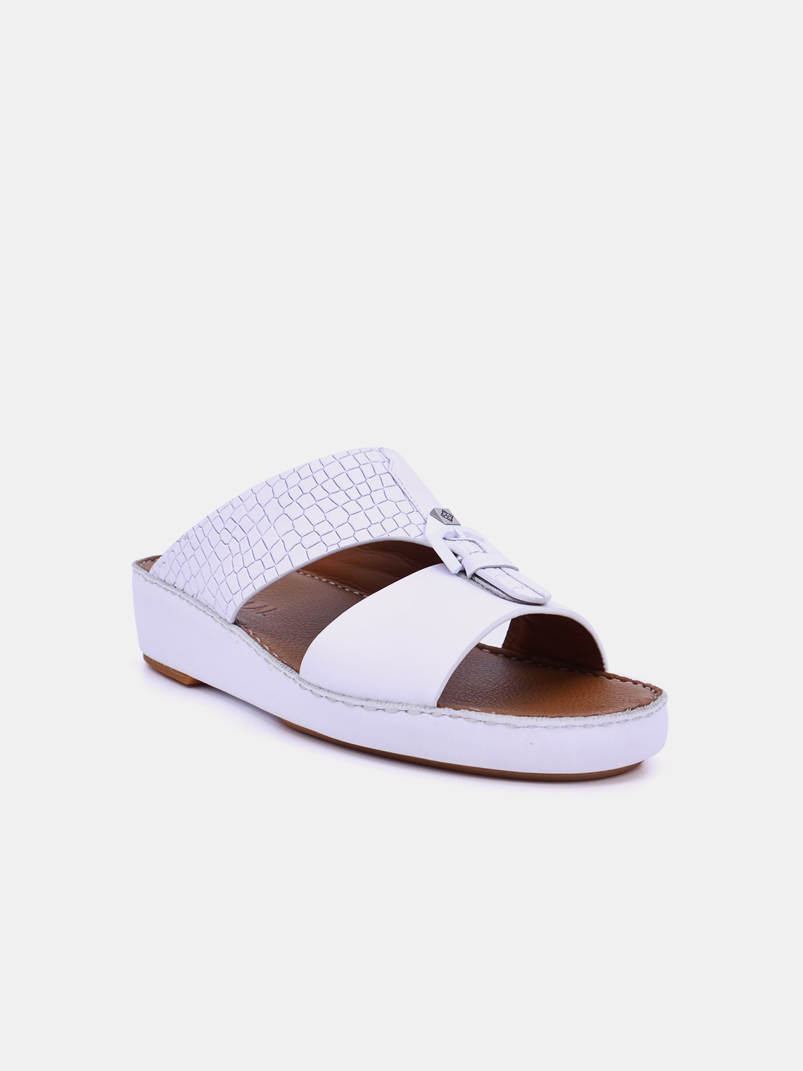 Mynaal B121 Men's Arabic Sandals #color_White