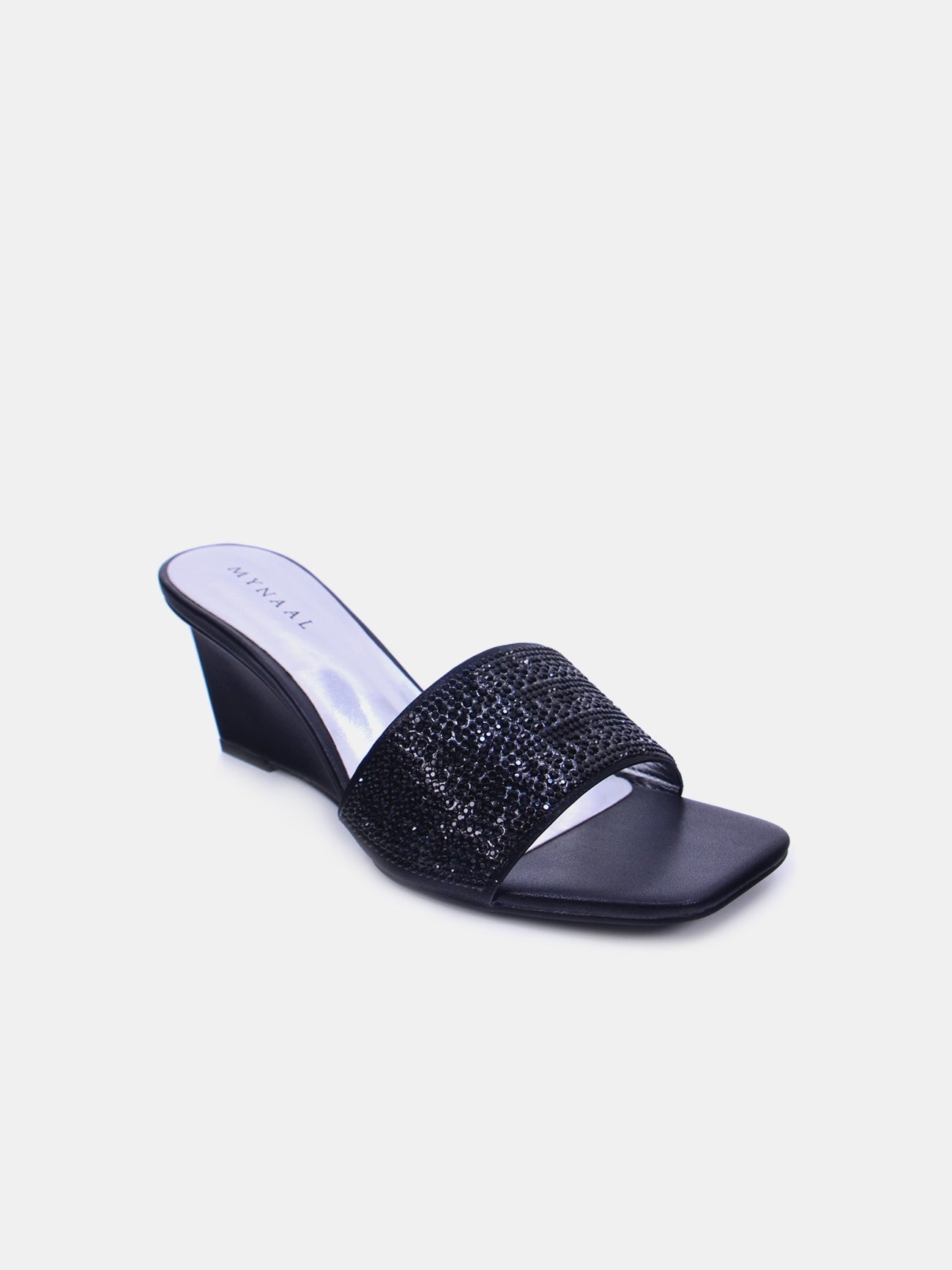 Mynaal Quivra Women's Wedge Sandals #color_Black
