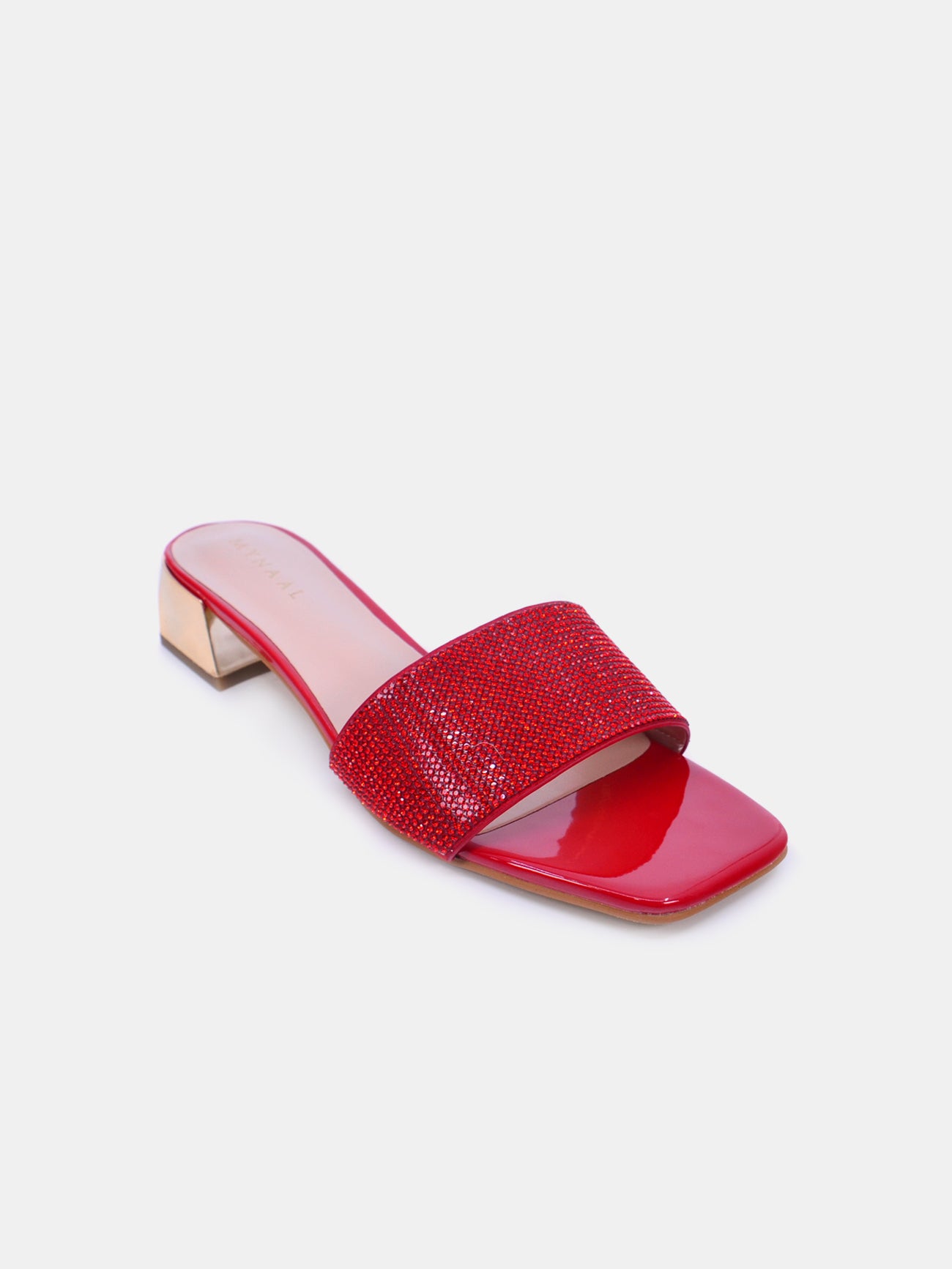 Mynaal Starling Women's Block Heel Sandals #color_Red