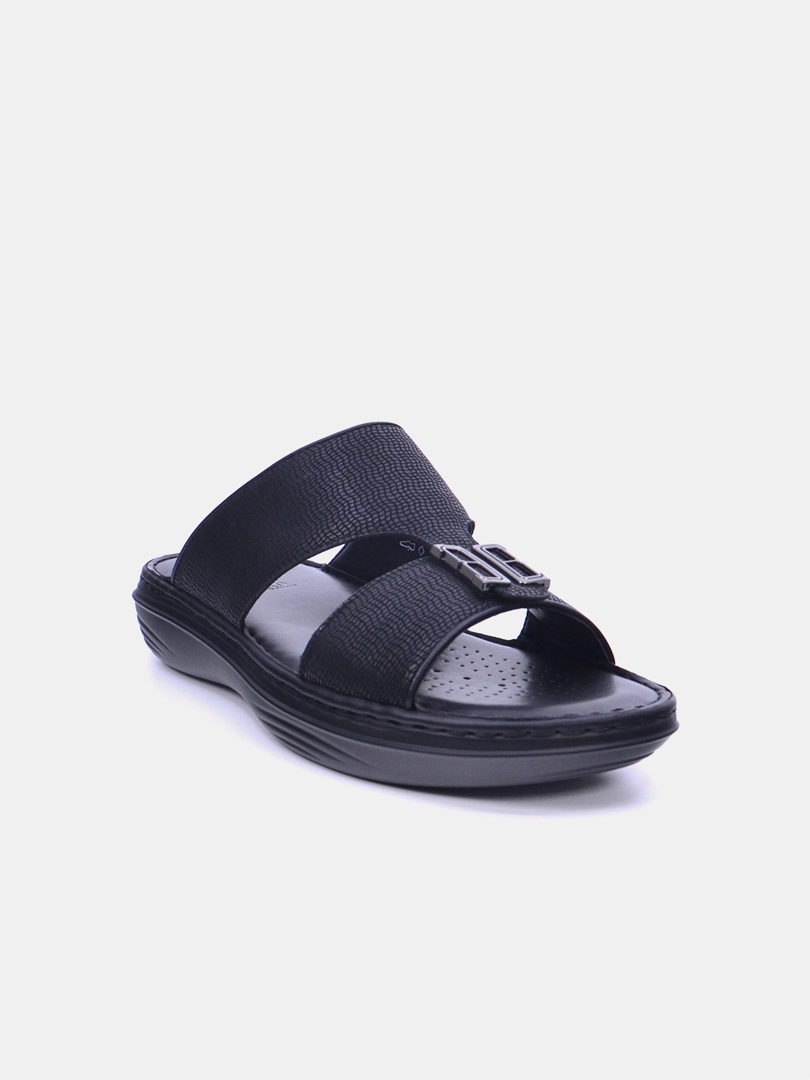 Barjeel Uno 21410-63 Men Arabic Sandals #color_Black