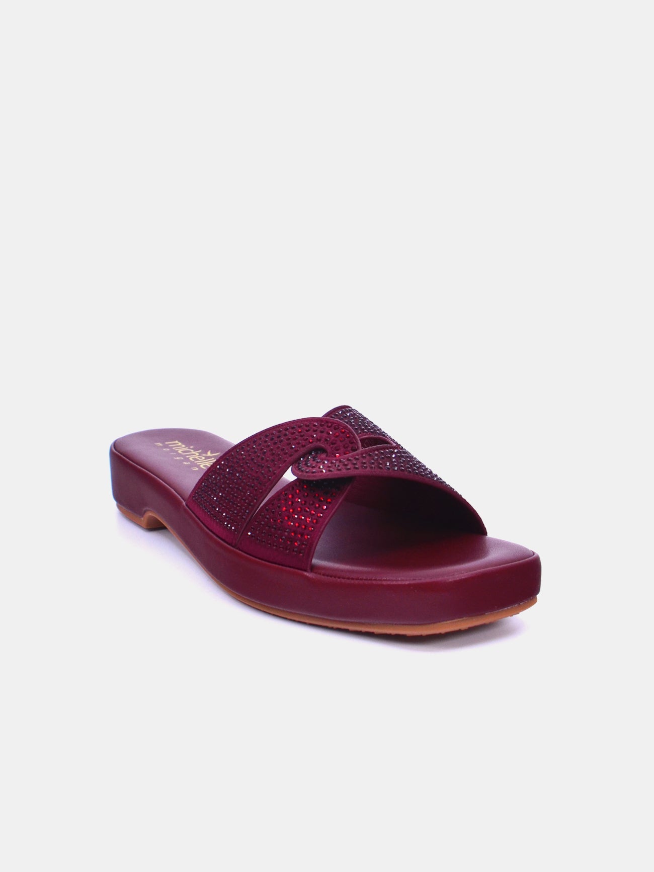 Michelle Morgan 314ZD61J Women's Flat Sandals #color_Maroon