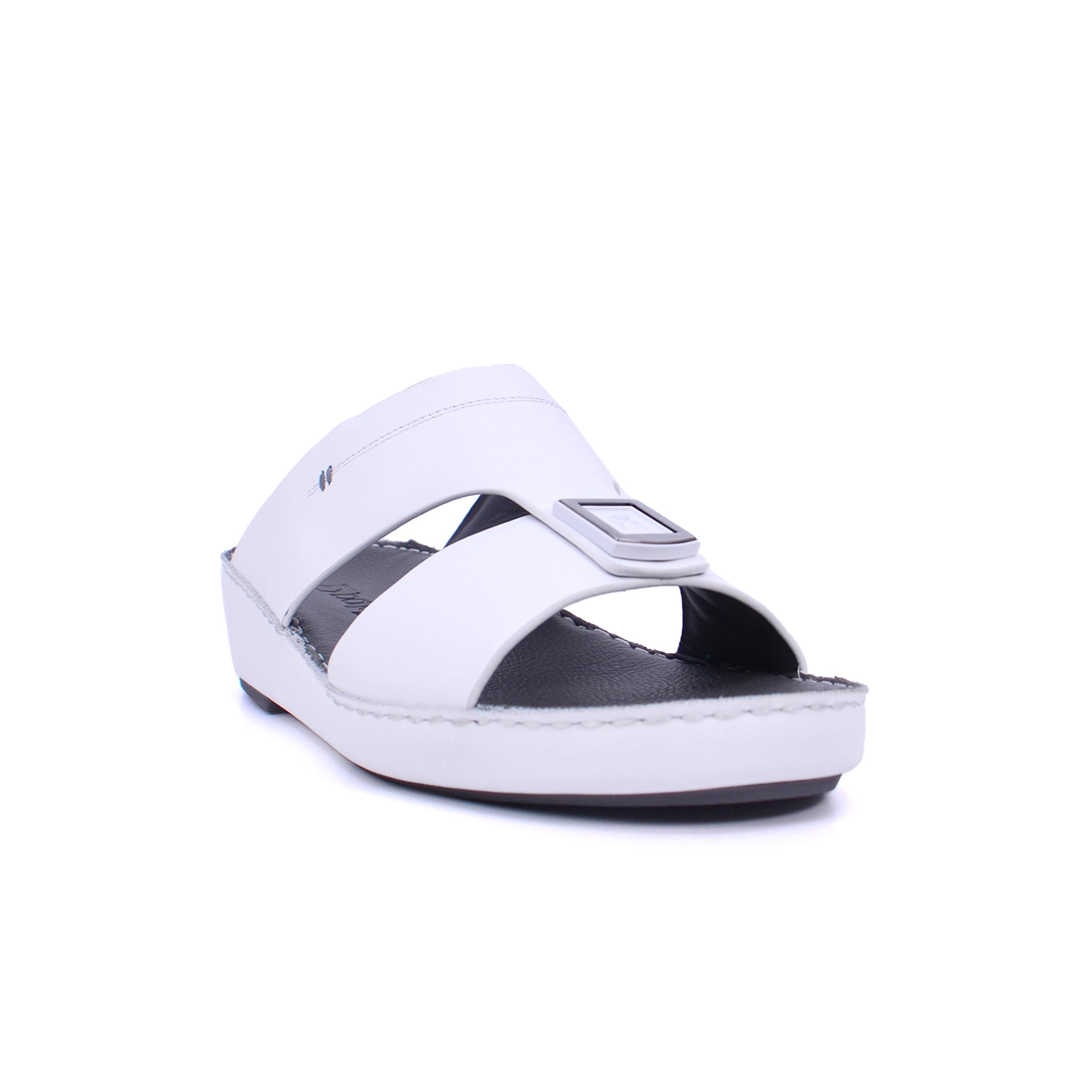 Barjeel Uno BS36 Men's Arabic Sandals #color_White