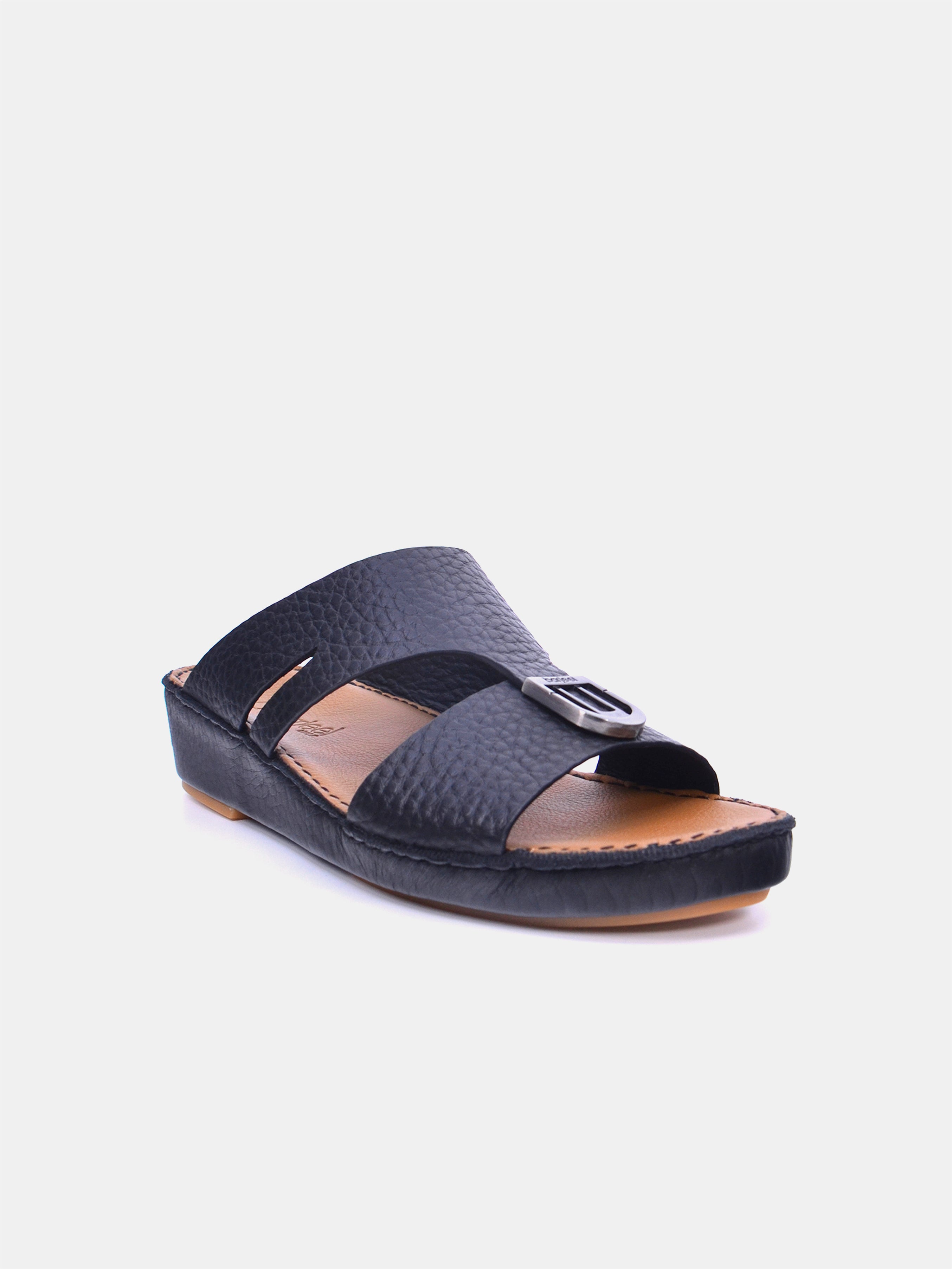 Barjeel Uno BS39 Men's Arabic Sandals #color_Black