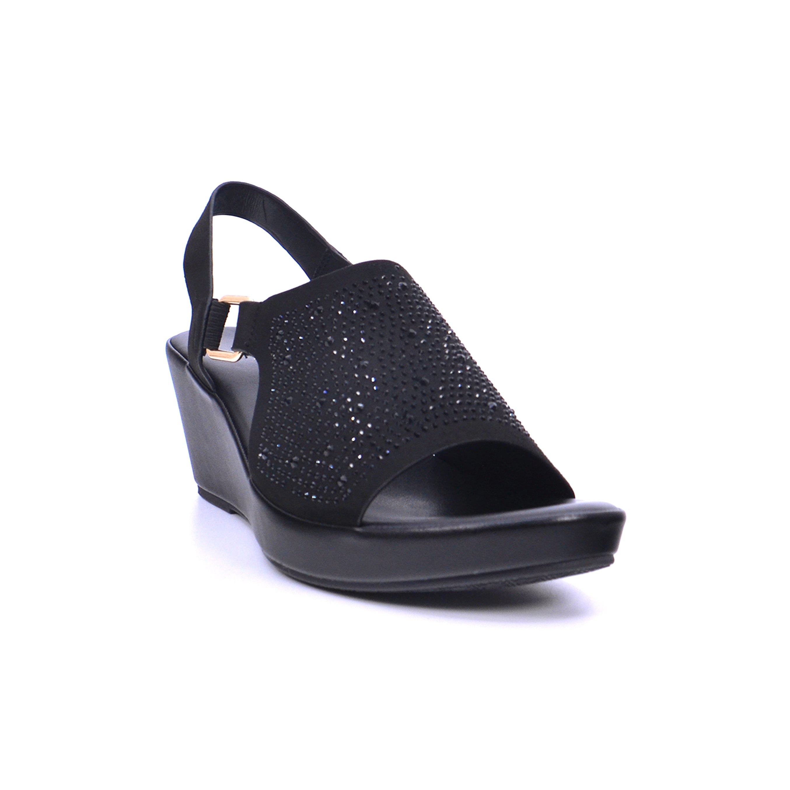 Mynaal 414Rc013 Women's Wedge Sandal #color_Black