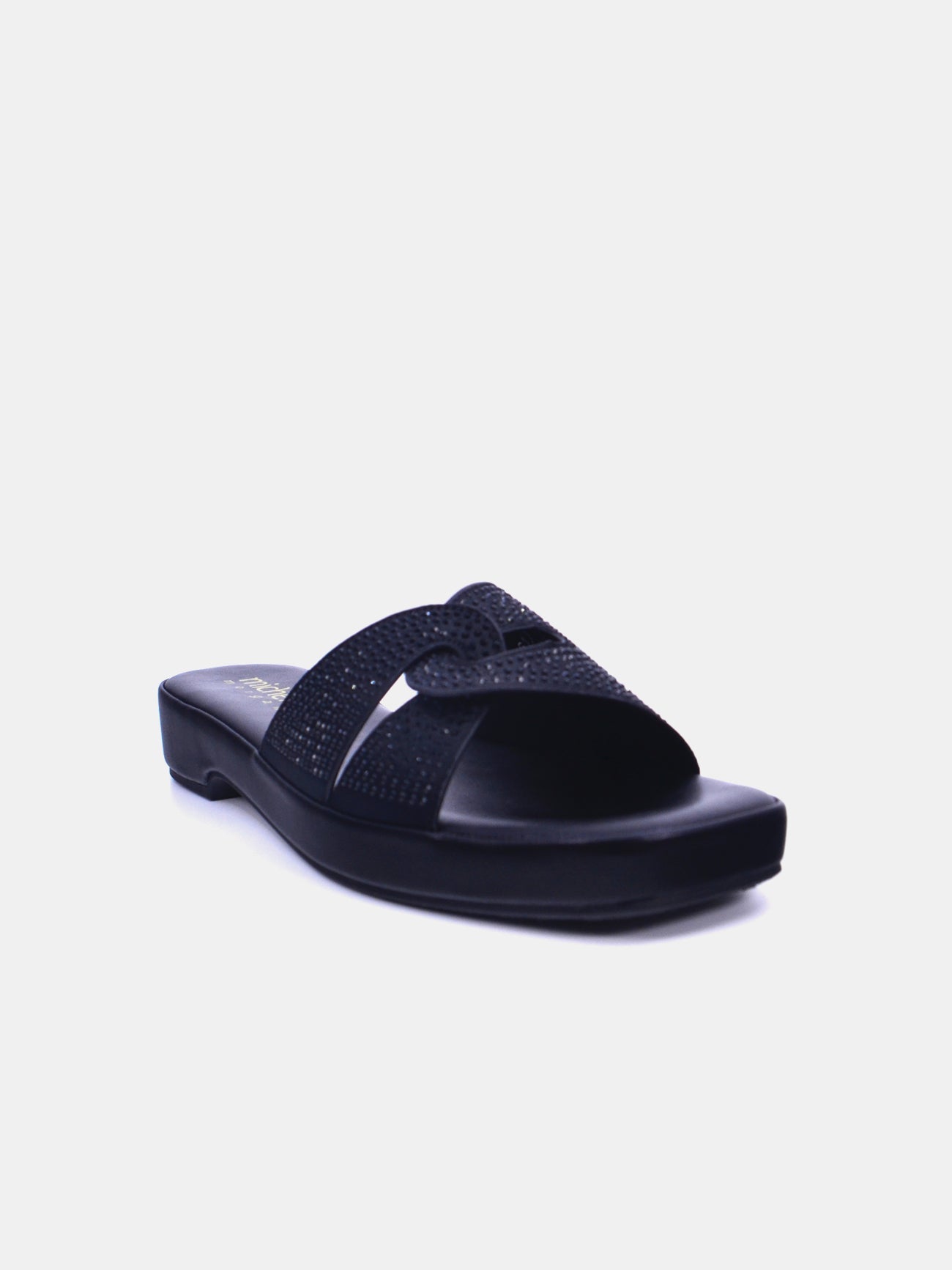 Michelle Morgan 314ZD61J Women's Flat Sandals #color_Black