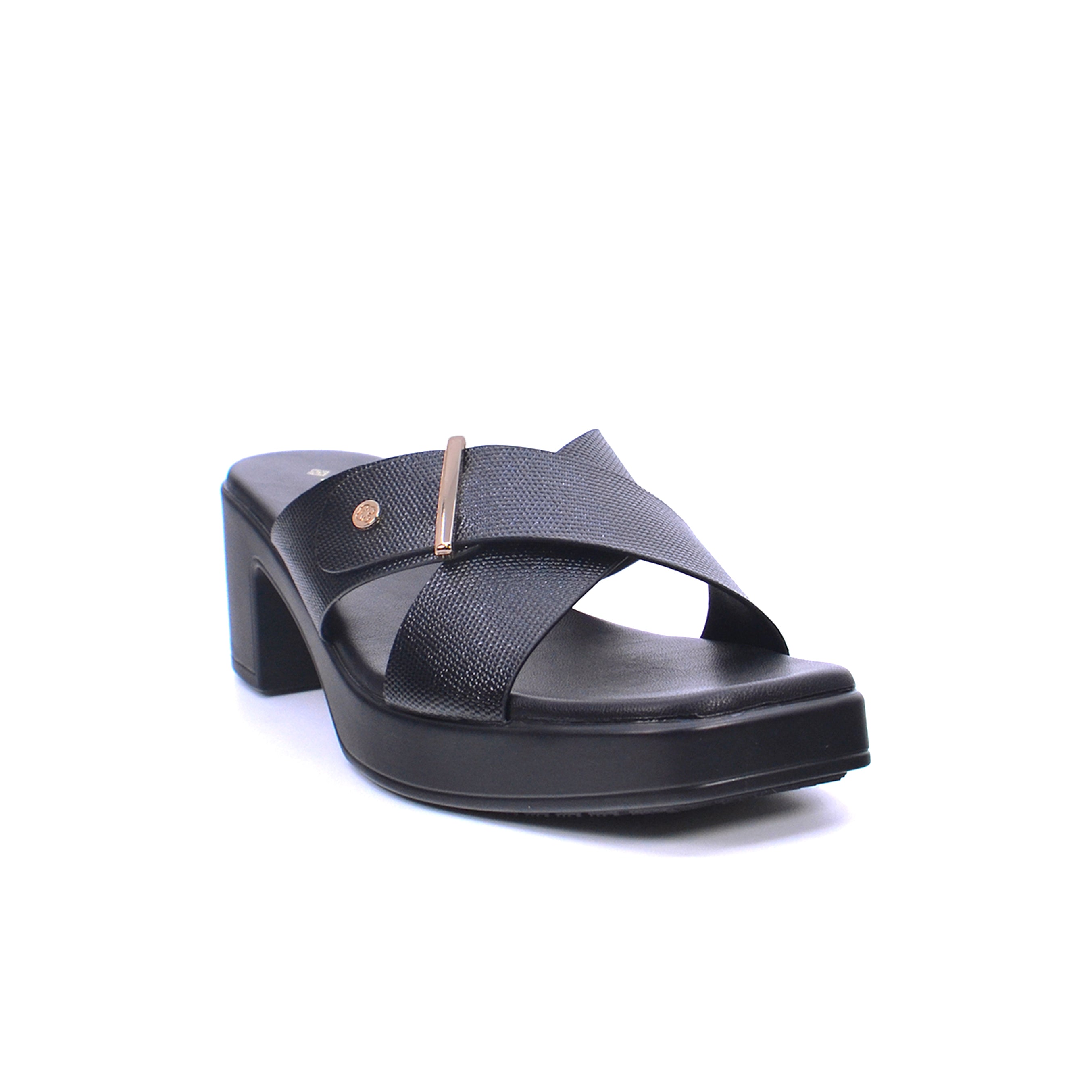 Mynaal 414Rj60J Women's Block-Heel Sandal #color_Black