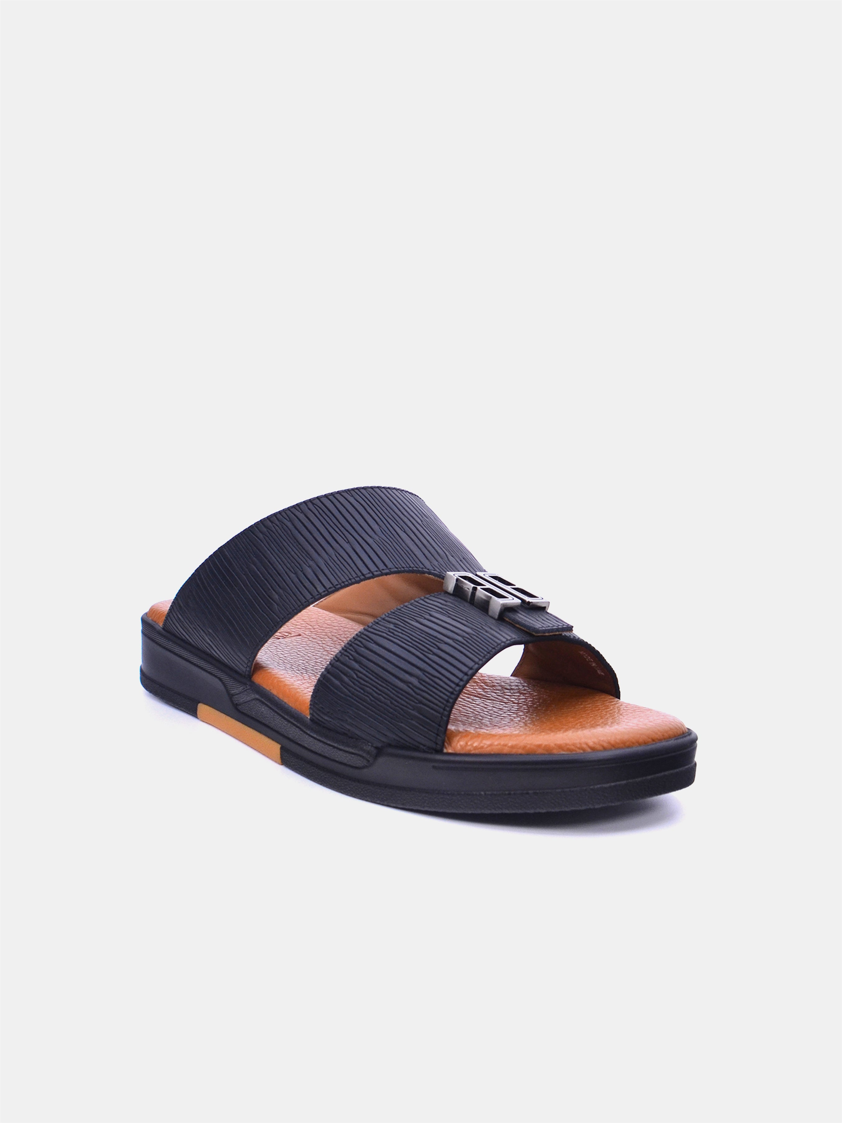 Barjeel Uno MSA139 Men Arabic Sandals #color_Black