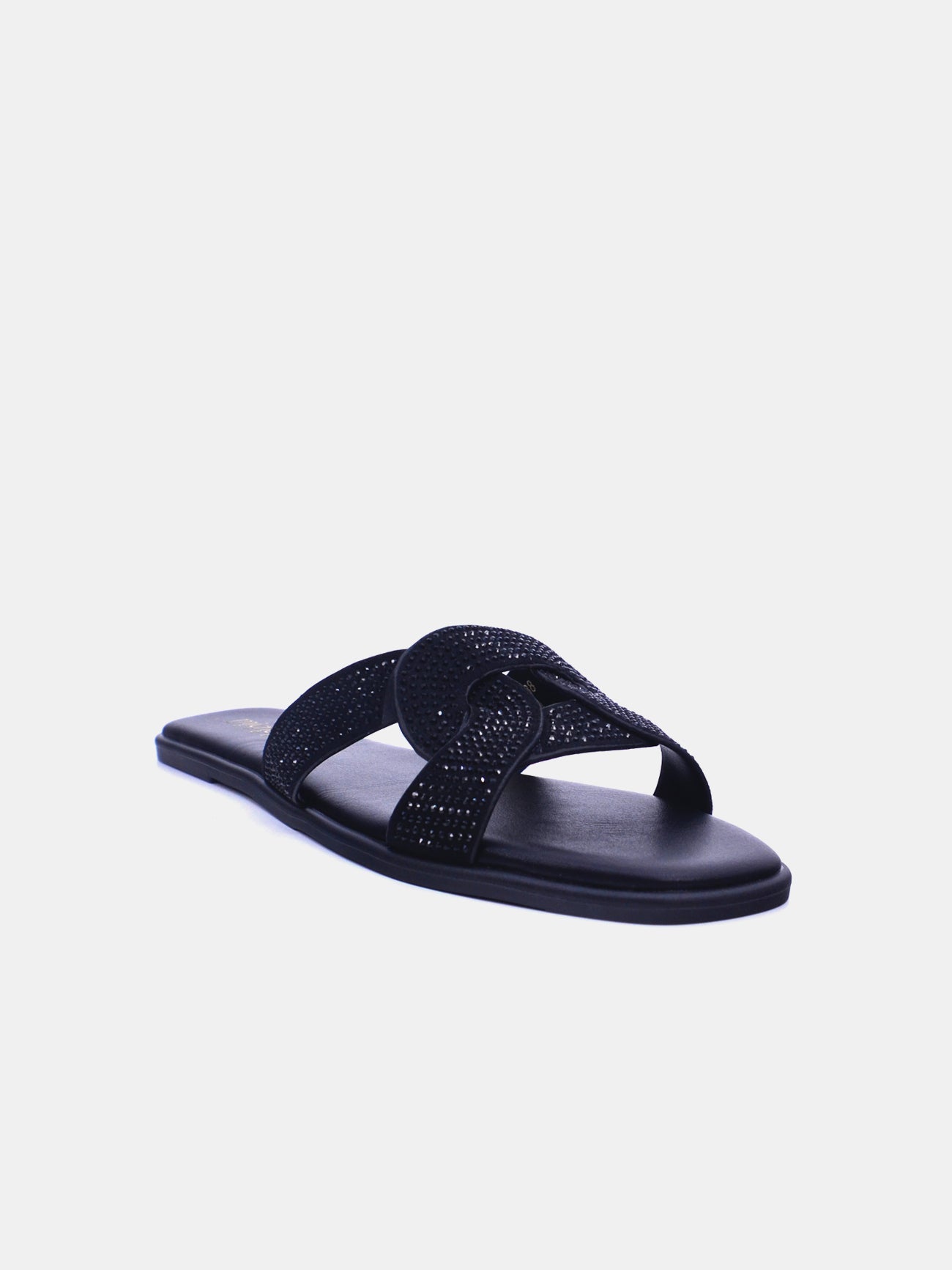 Michelle Morgan 114RC10B Women's Flat Sandals #color_Black