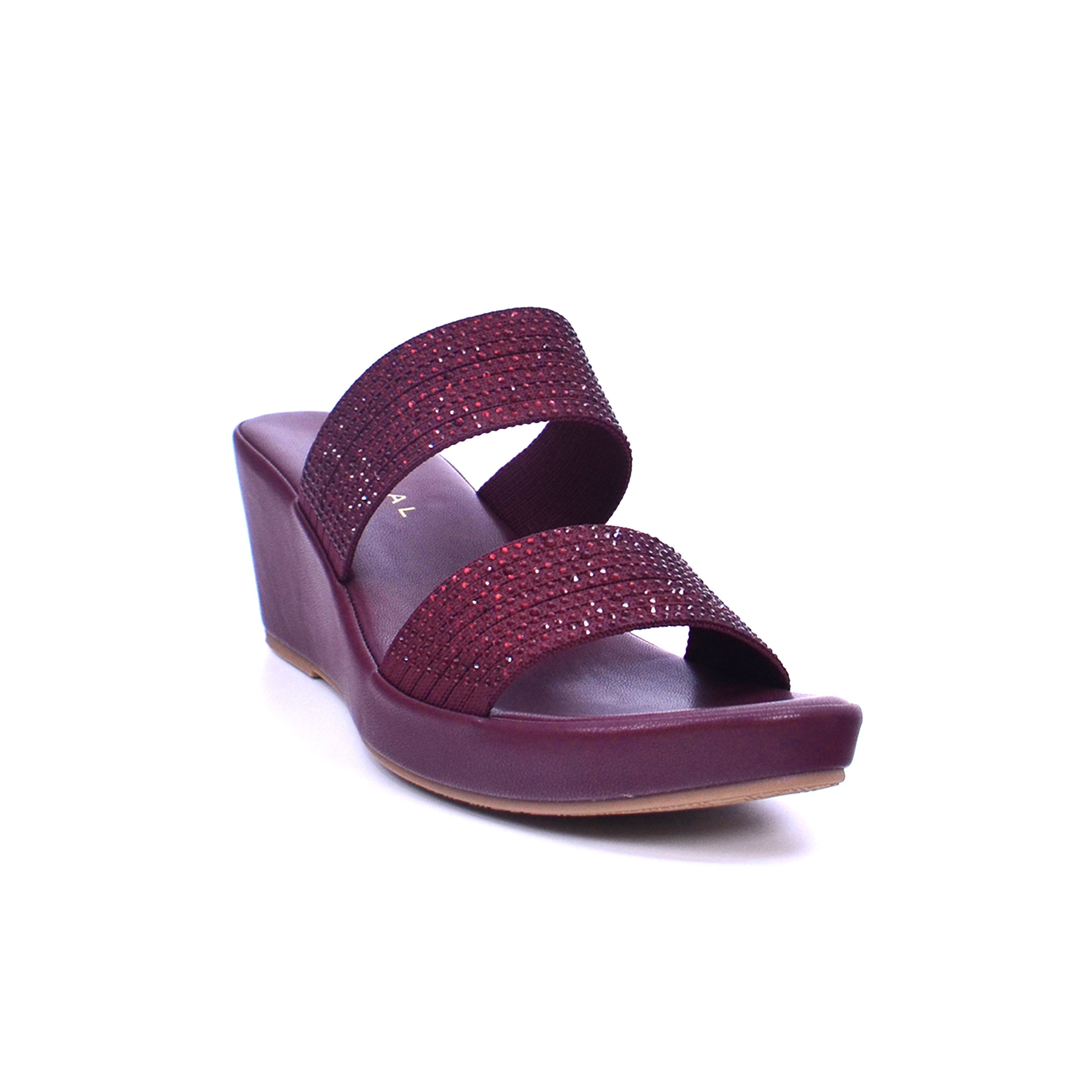 Mynaal 414Rc012 Women's Wedge Sandal #color_Maroon