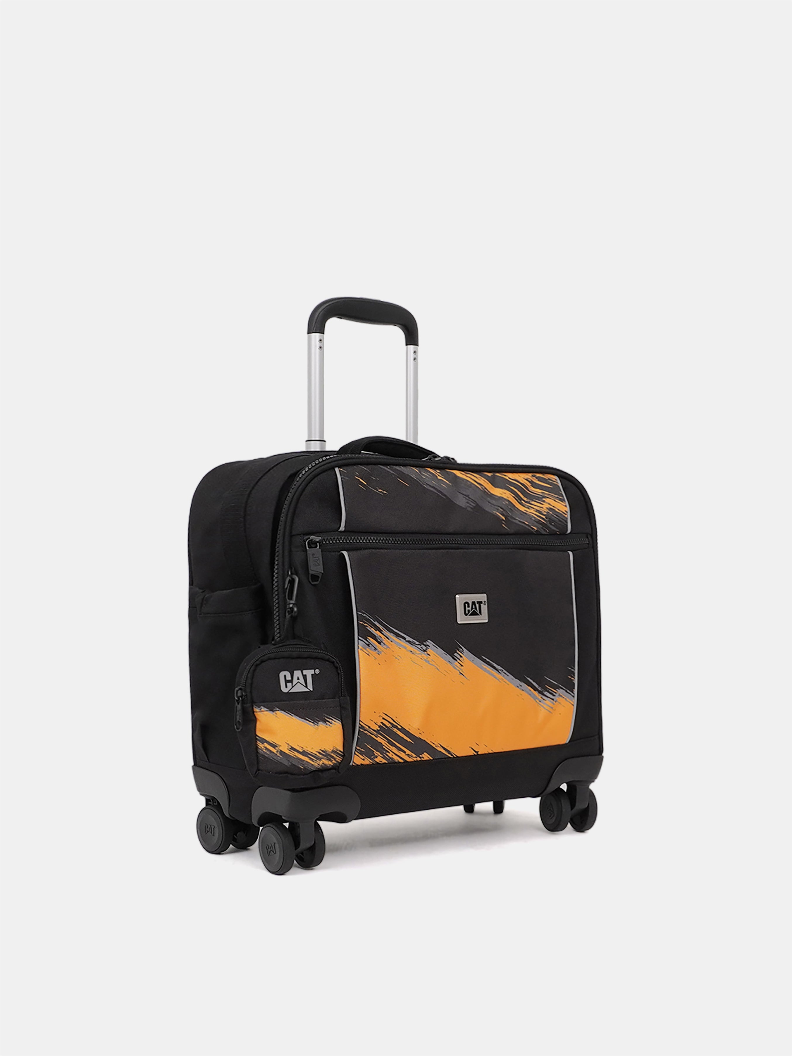 Caterpillar Swiftrider 4Wheel Trolley Bag #color_Brushstroke Yellow/Grey/Black