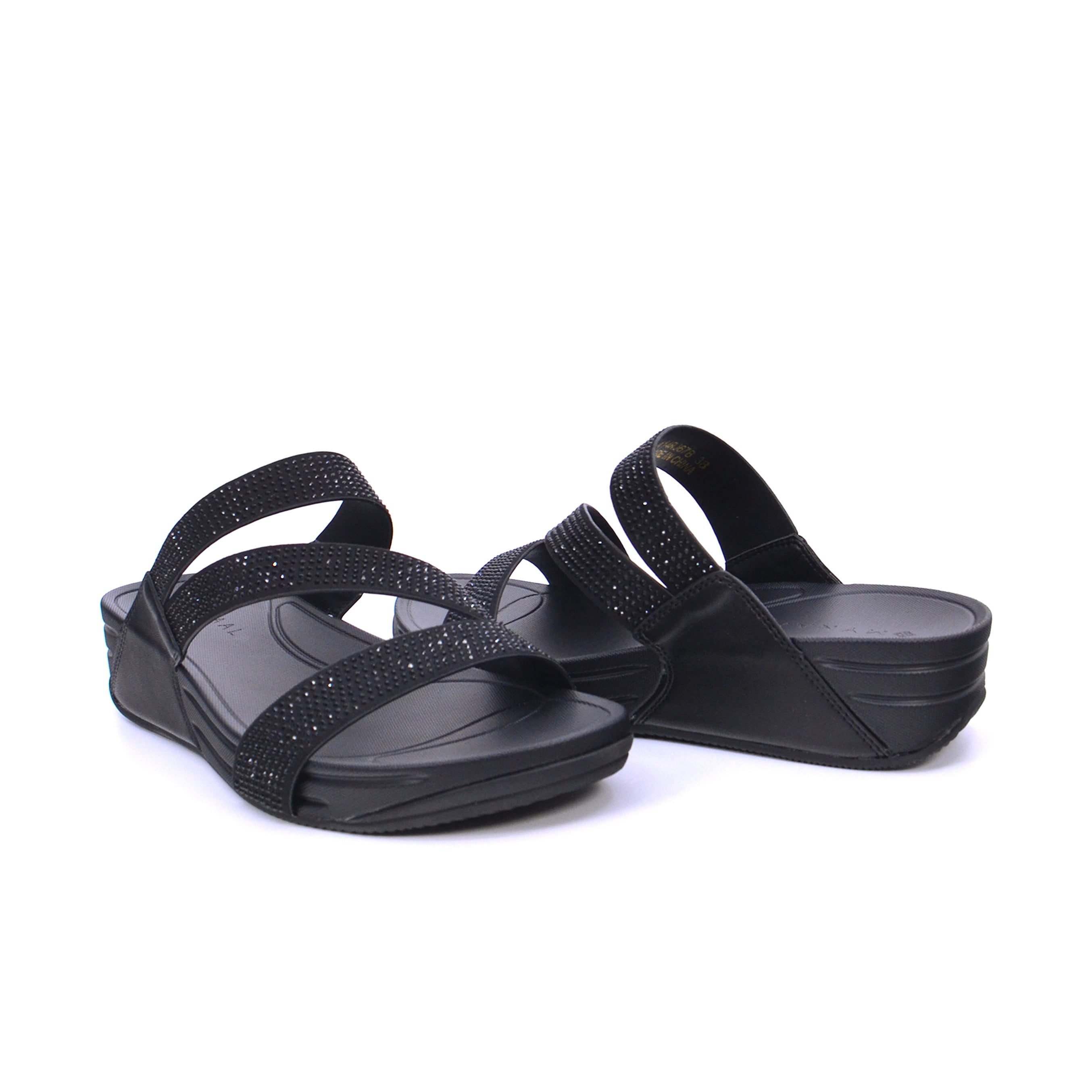 Mynaal 414Rj67B Women's Flat Sandal #color_Black