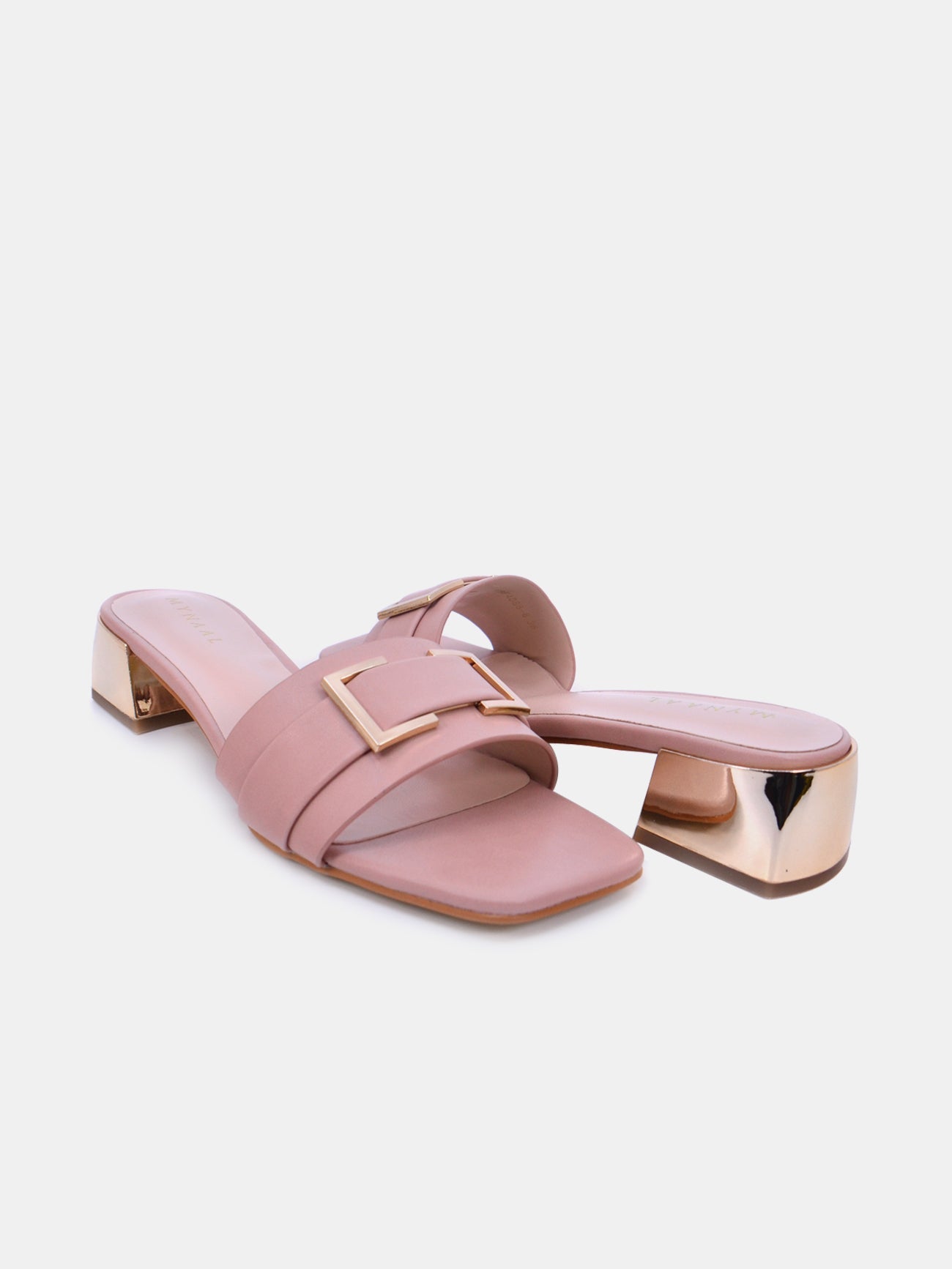 Mynaal Serix Women's Block Heel Sandals #color_Pink