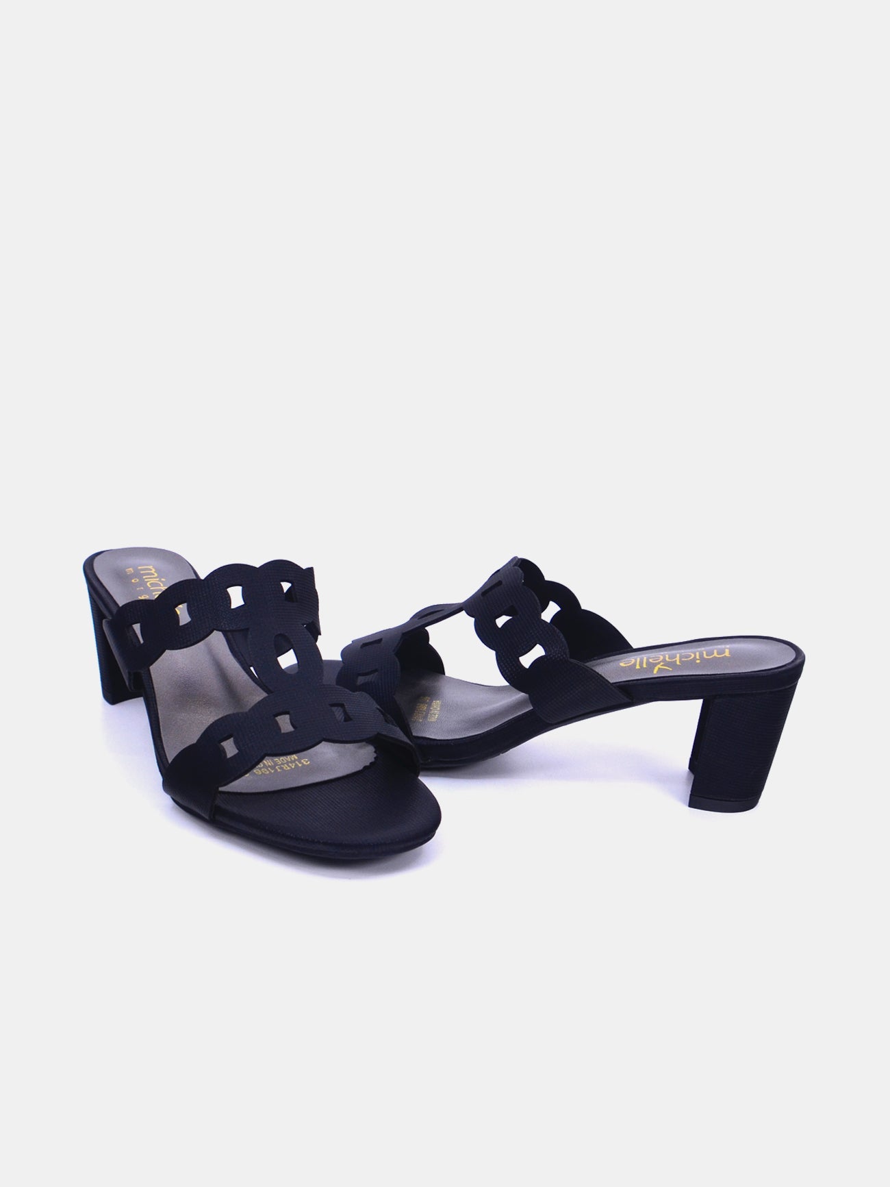 Michelle Morgan 314RJ198 Women's Heeled Sandals #color_Black