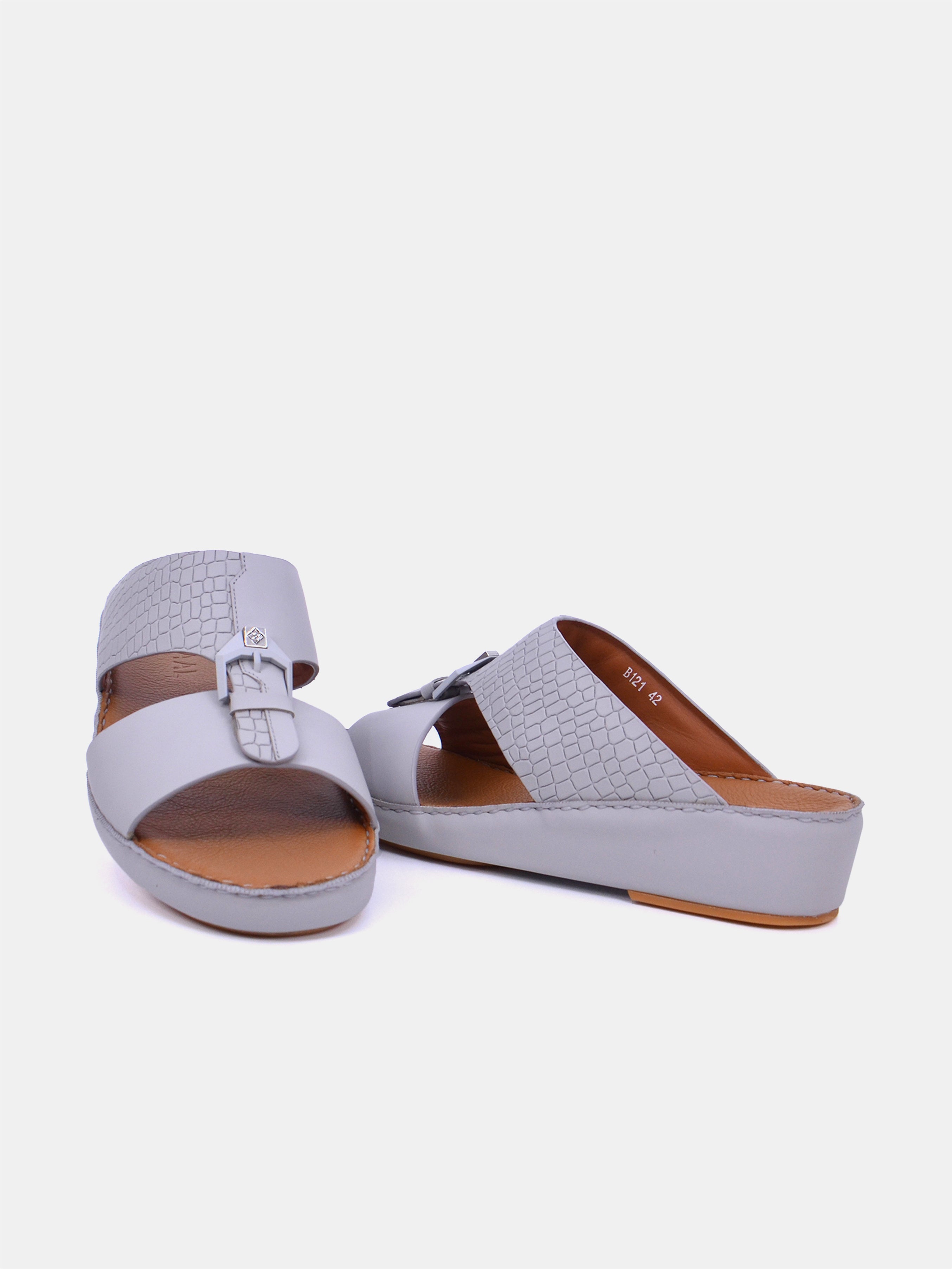 Mynaal B121 Men's Arabic Sandals #color_Gray