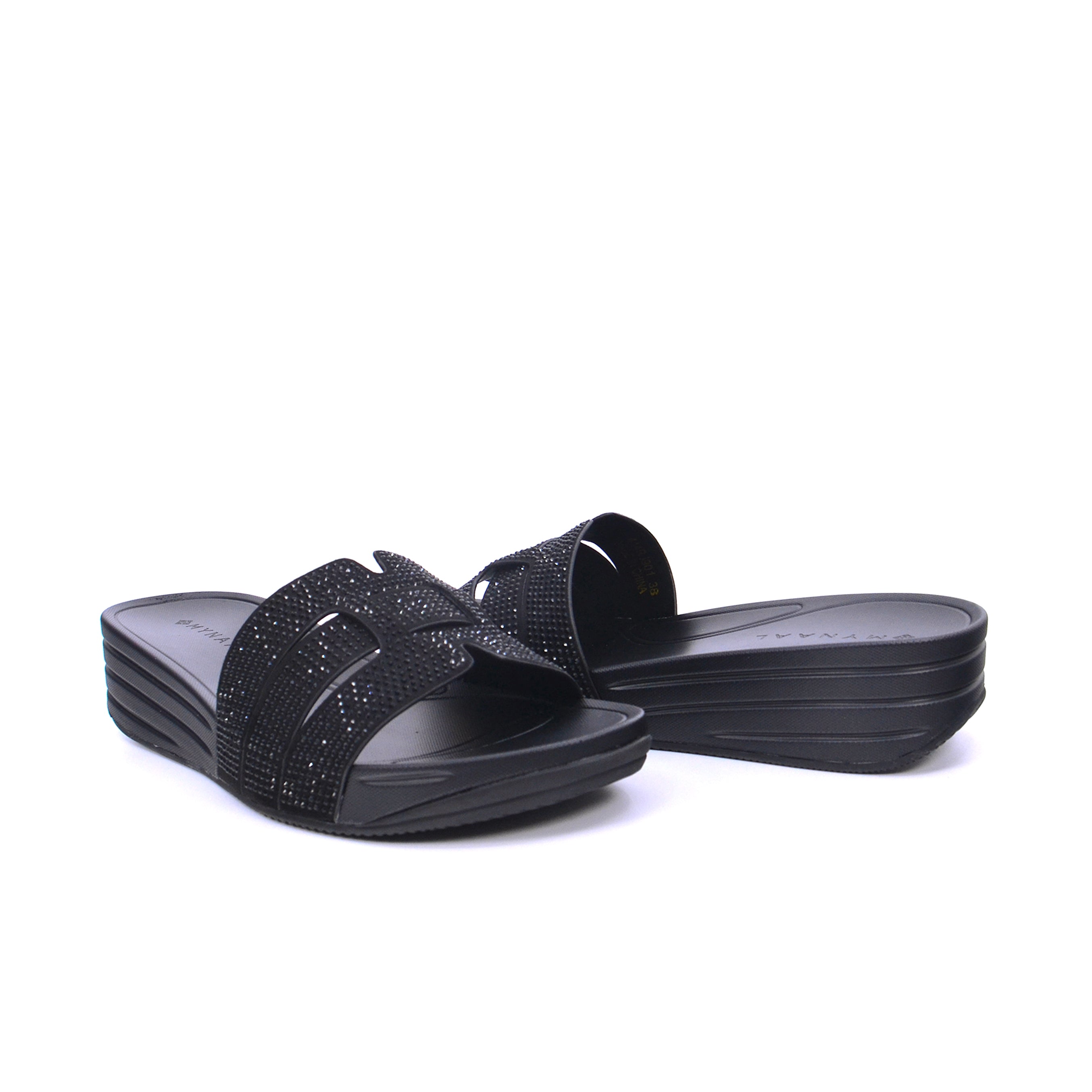 Mynaal 414Rj901 Women's Slide Sandal #color_Black