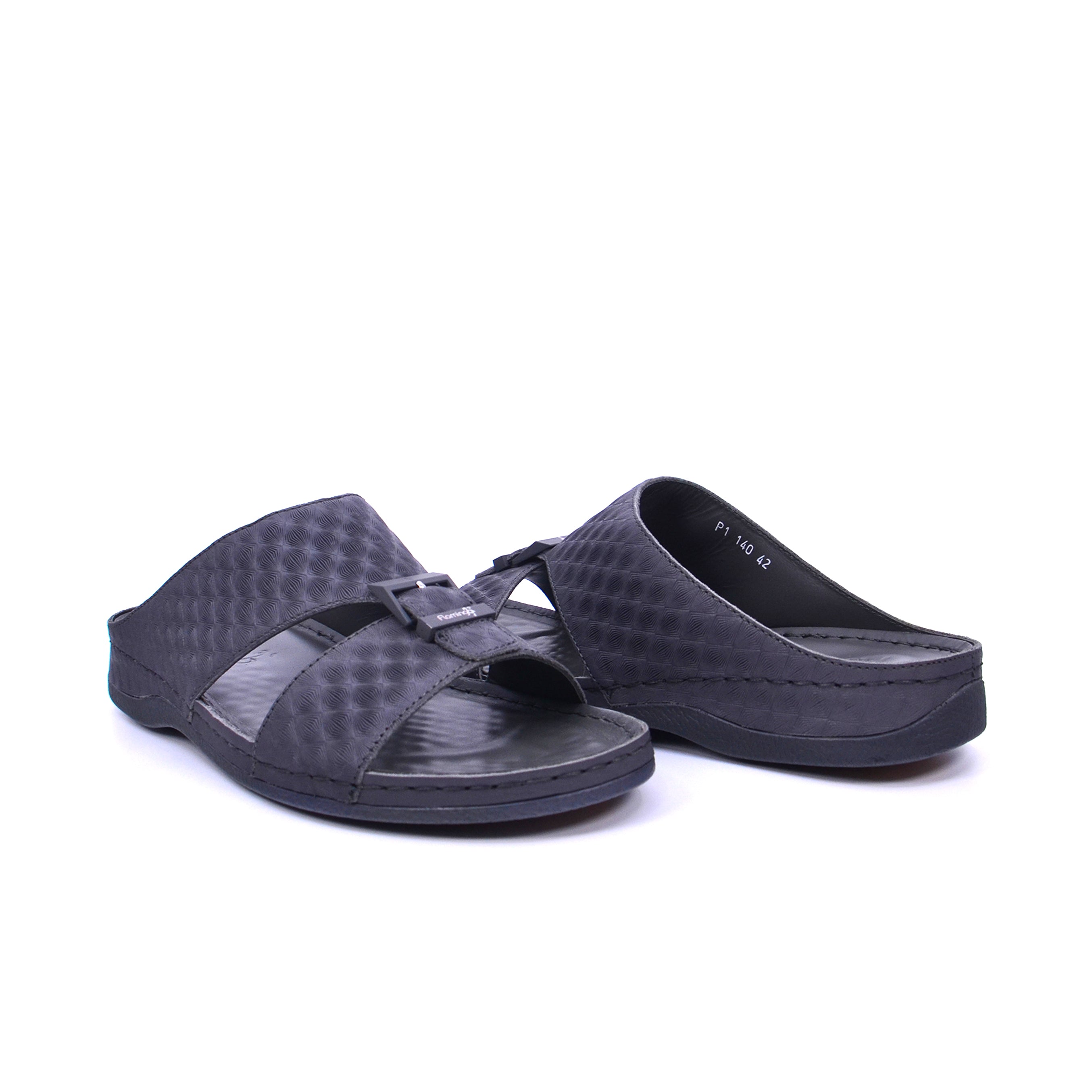Flamingo P1-140 Men Arabic Sandals #color_Dark Gray