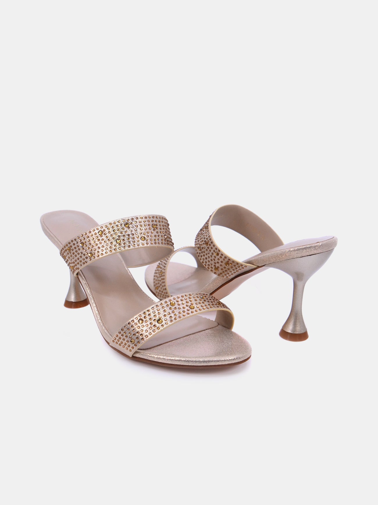 Mynaal Lylith Women's Kitten Heel Sandals #color_Gold