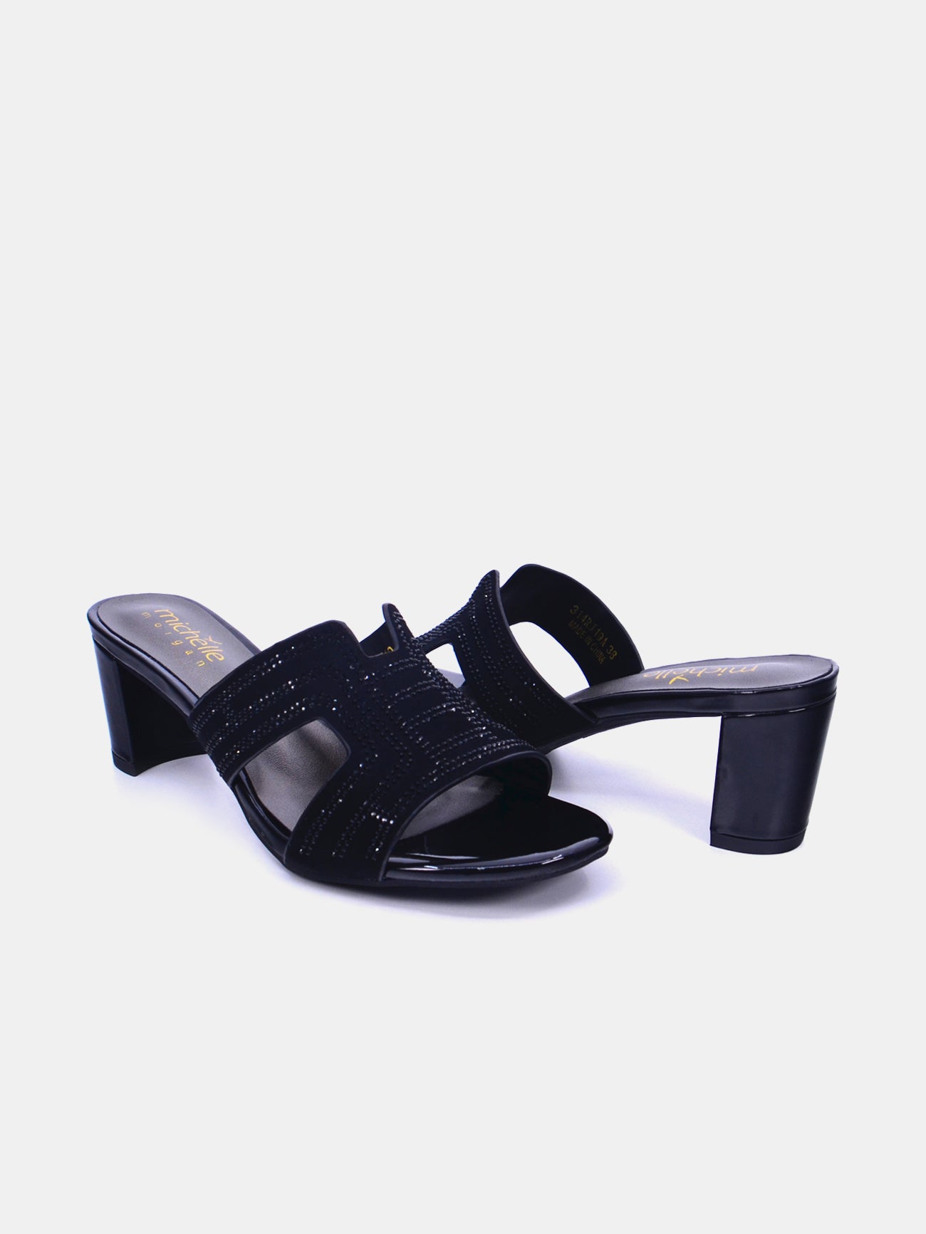 Michelle Morgan 314RJ19A Women's Heeled Sandals #color_Black
