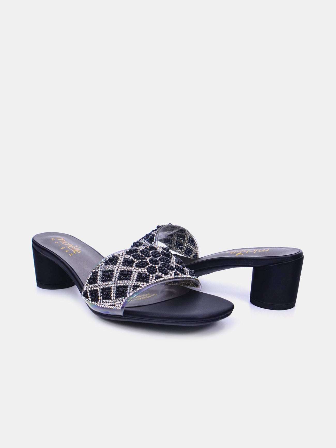 Michelle Morgan 214JH501 Women's Heeled Sandals #color_Black