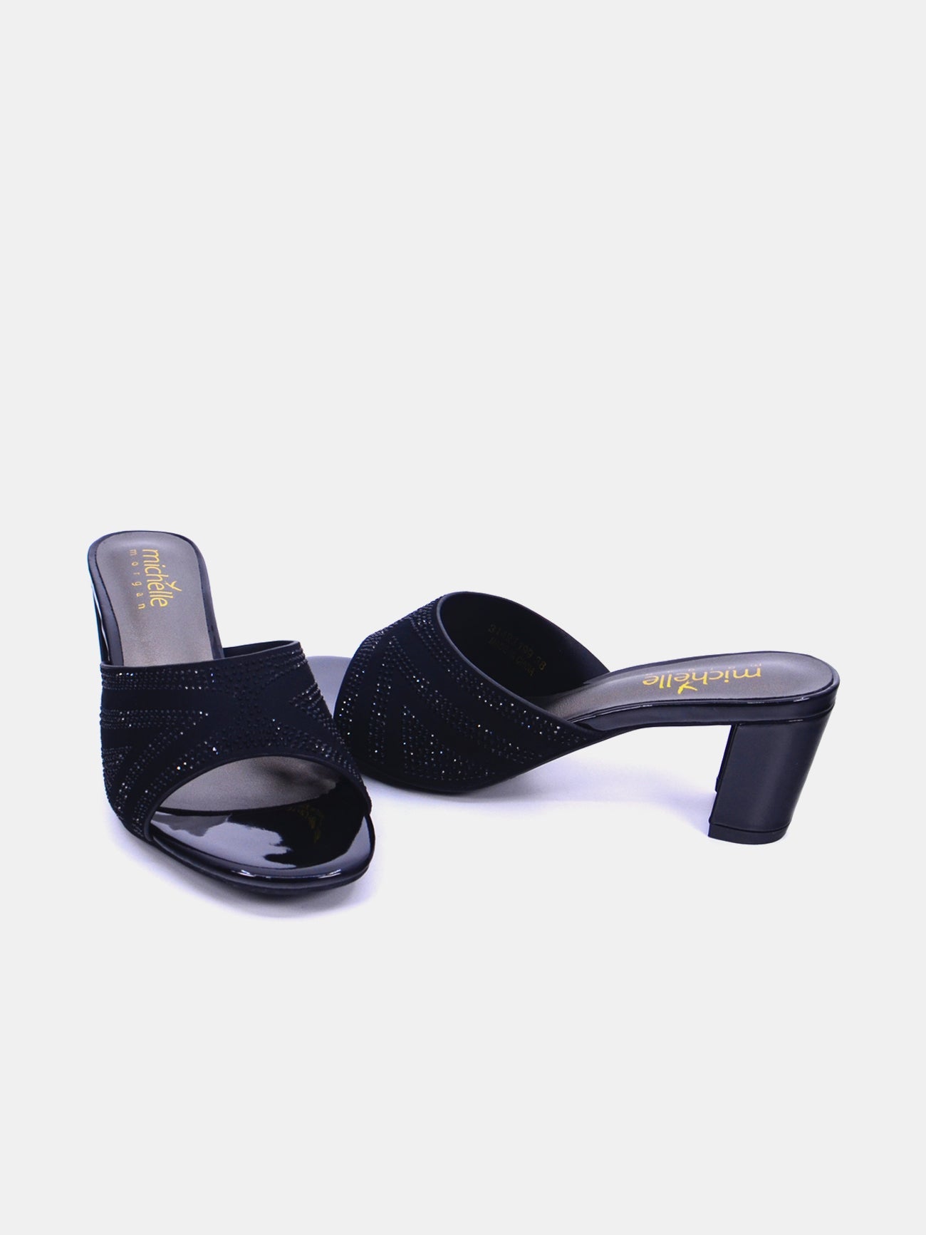 Michelle Morgan 314RJ199 Women's Heeled Sandals #color_Black