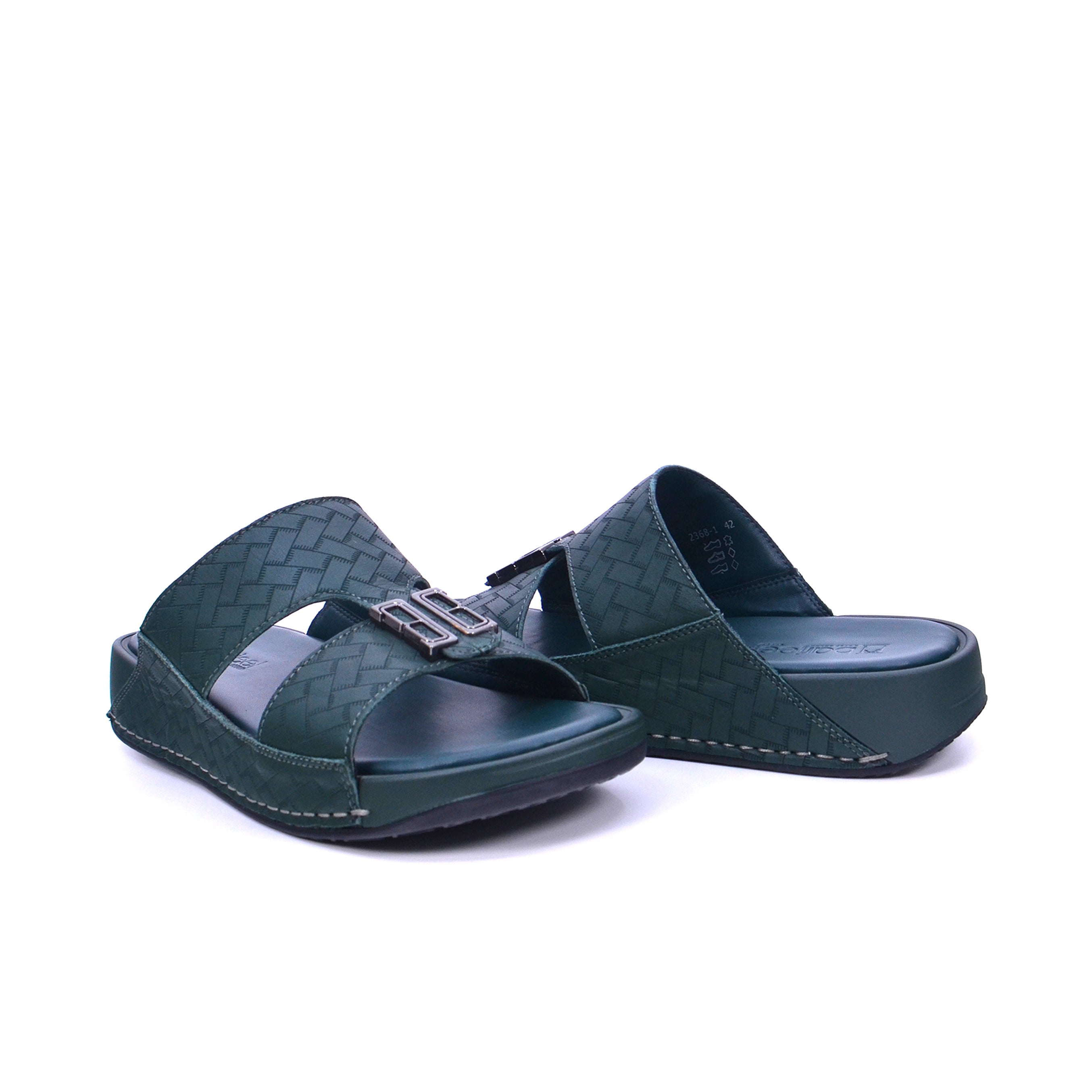 Barjeel Uno 2368-1 Men's Arabic Sandals #color_Green