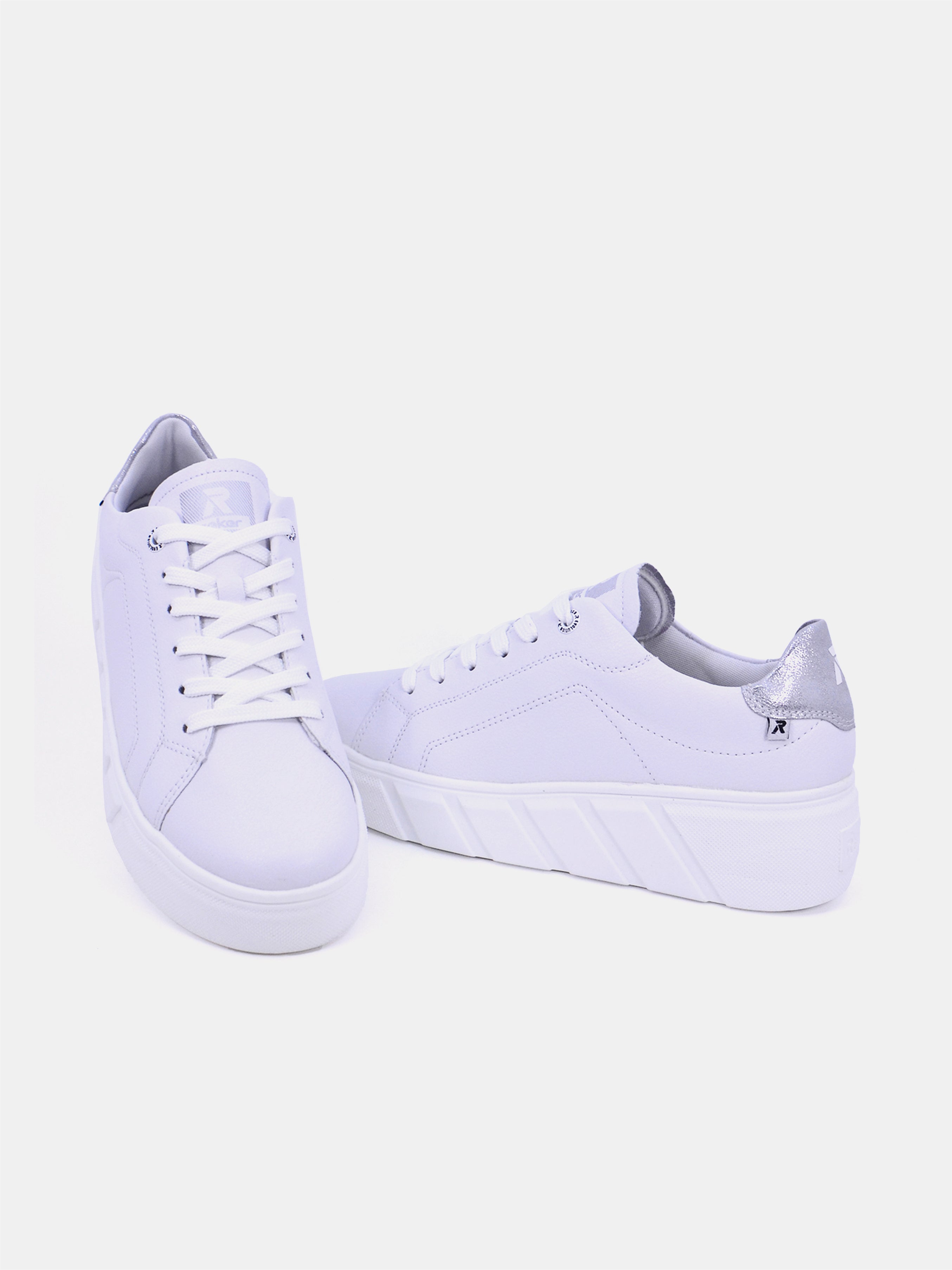 Rieker W0501 Women Casual Shoes #color_White