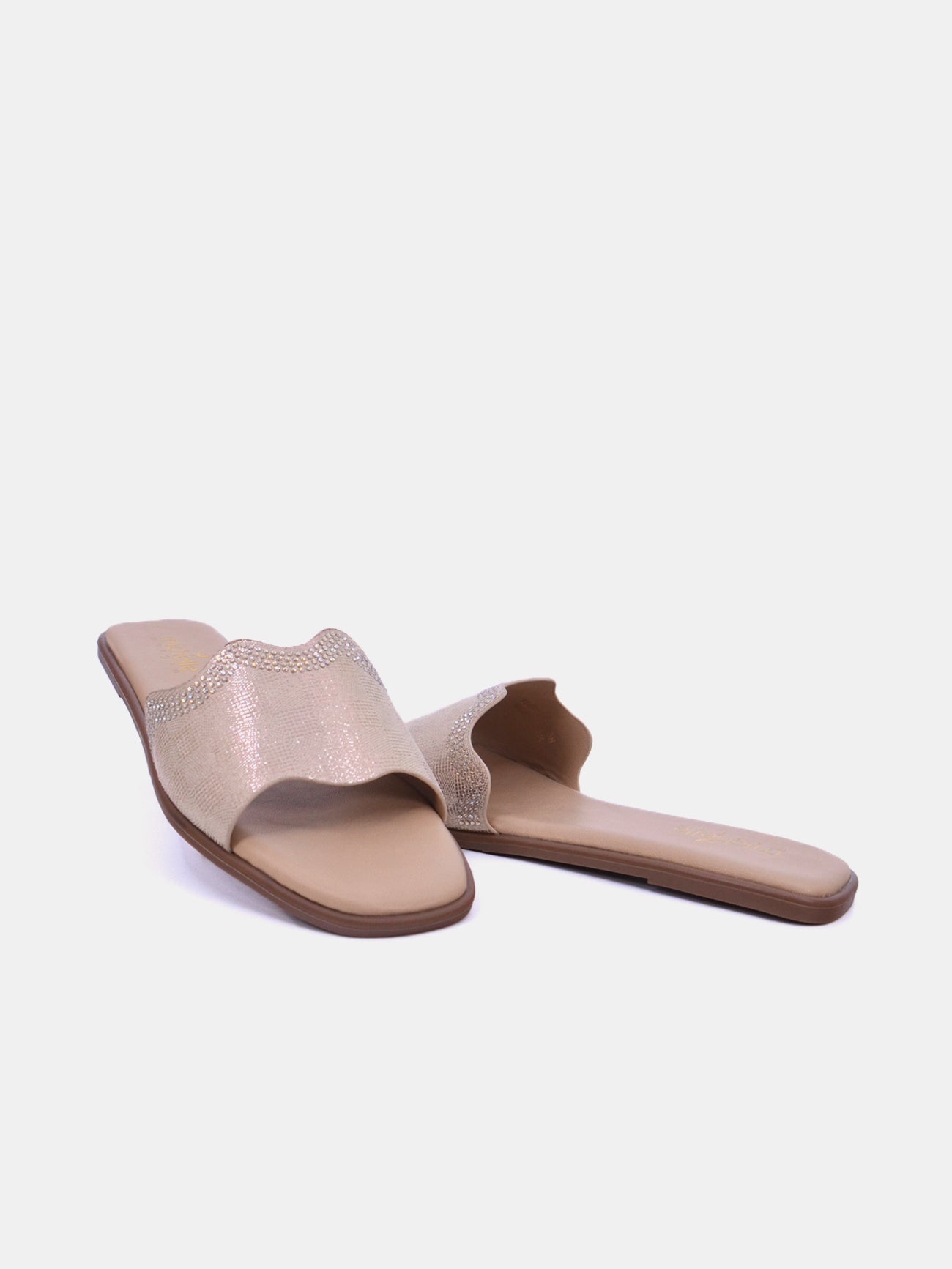 Michelle Morgan 114RC103 Women's Flat Sandals #color_Beige