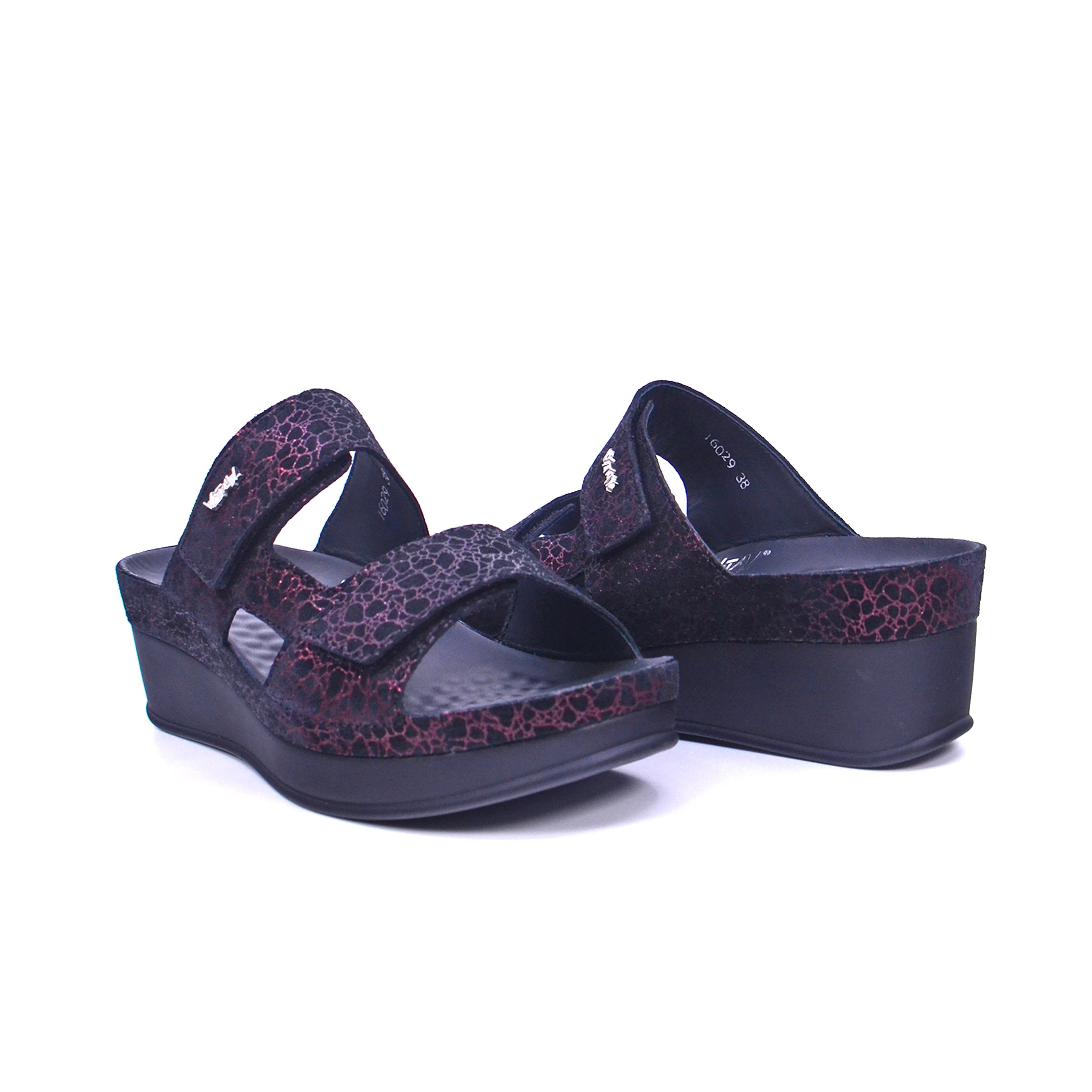 Vital Lara - Cavour 16029S-510-46 Women's Sandals #color_Maroon
