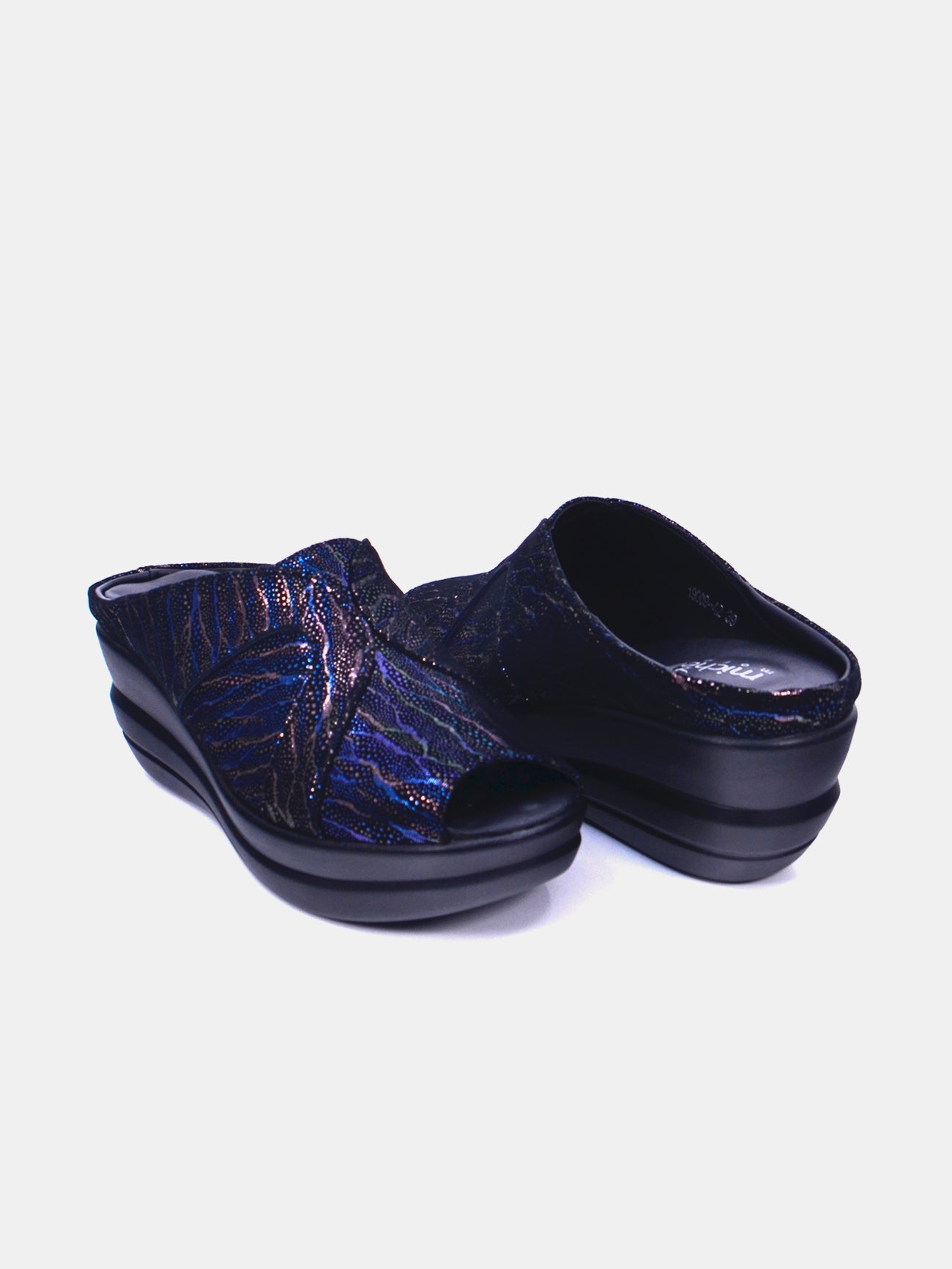 Michelle Morgan 19009-42 Women's Wedge Sandals #color_Blue