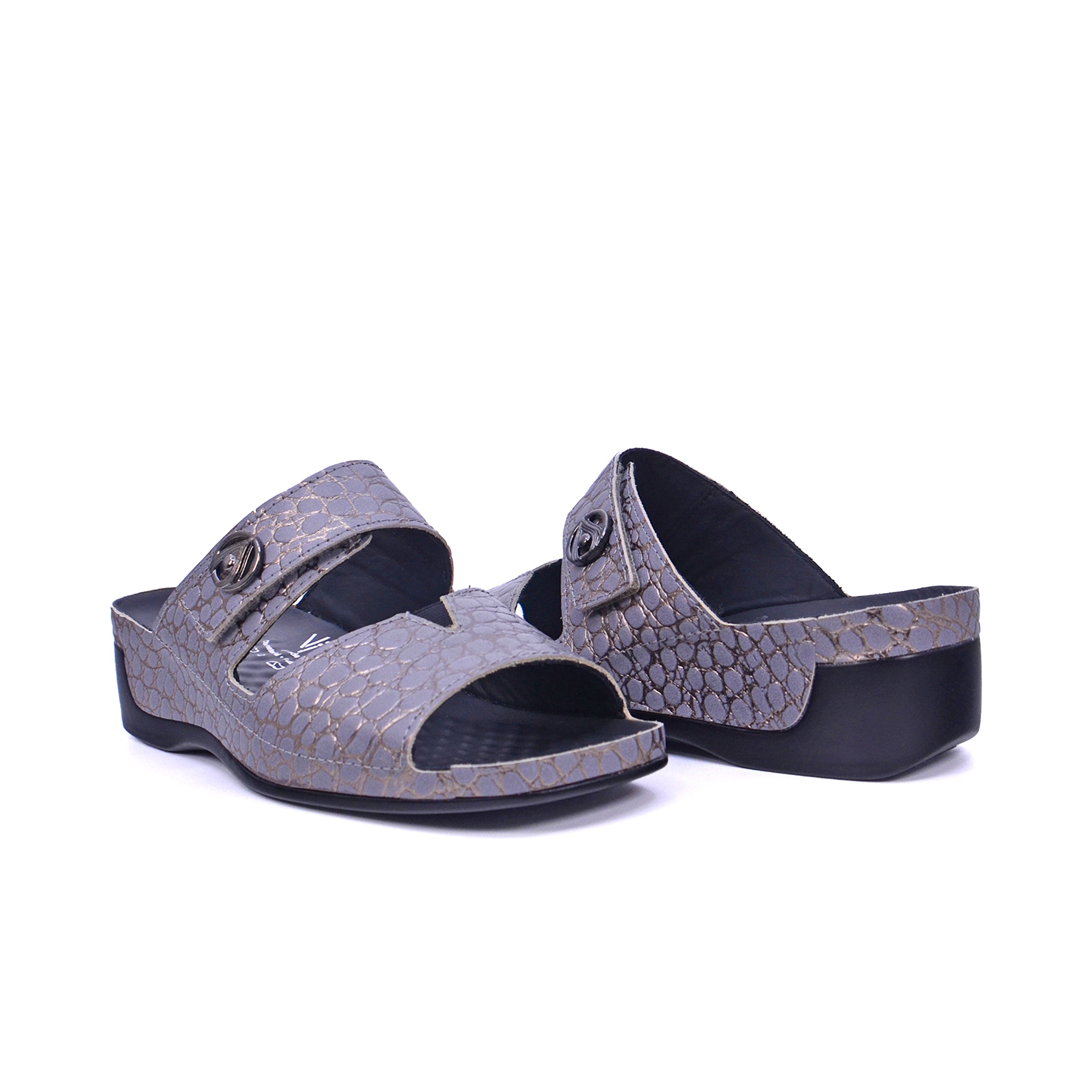 Vital Tina - Reptil 08066-492-71 Women's Sandals #color_Silver