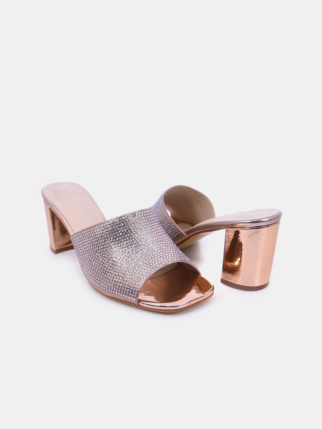 Mynaal Sparkle Women's Block Heel Sandals #color_Beige