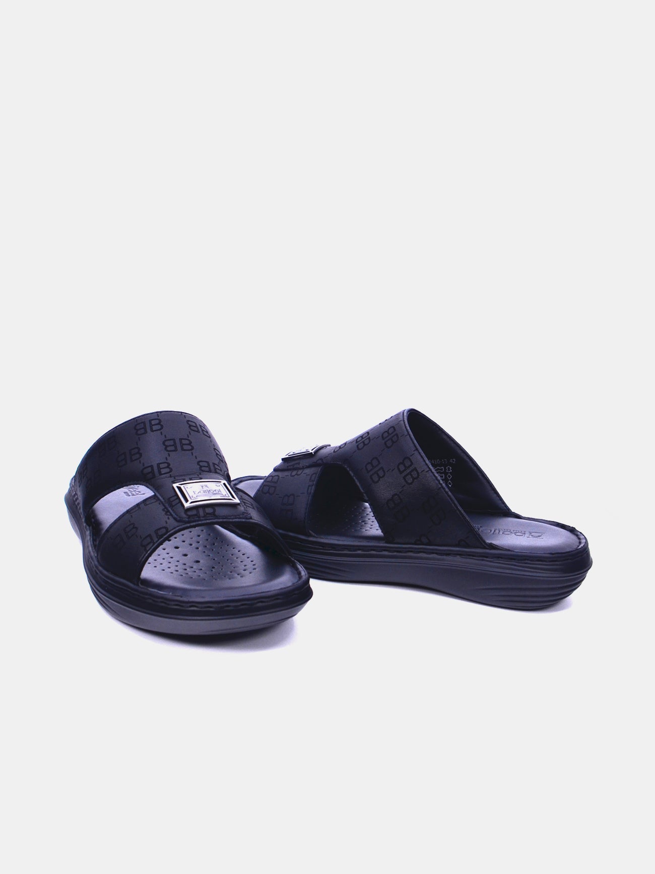 Barjeel Uno 21410-13 Men's Arabic Sandals #color_Black