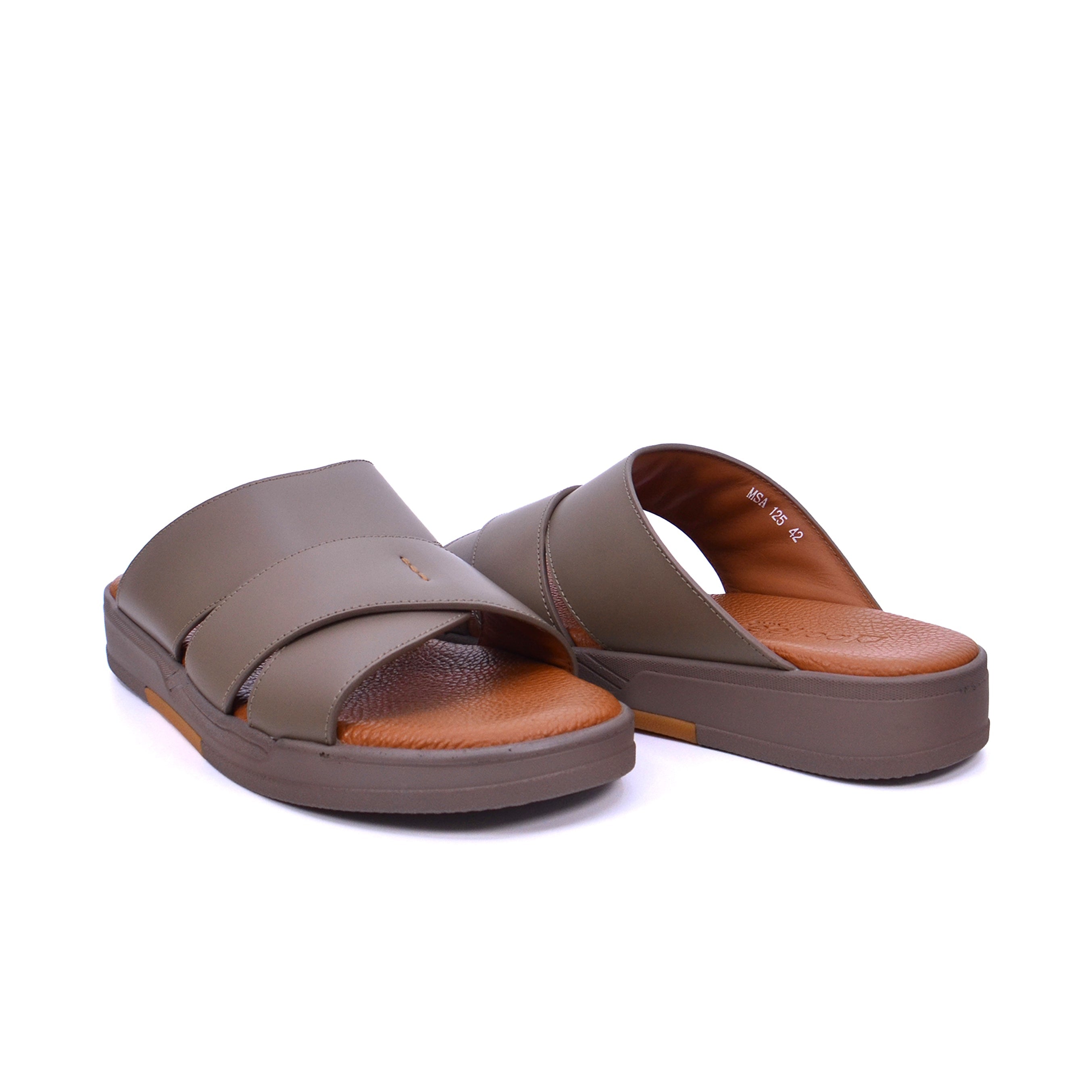 Barjeel Uno MSA125 Men Arabic Sandals #color_Beige