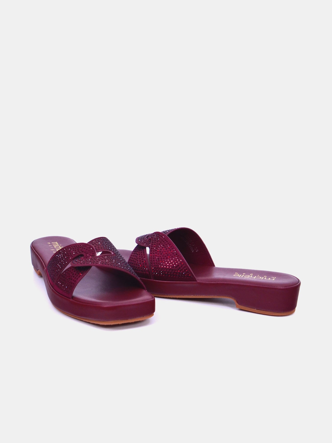 Michelle Morgan 314ZD61J Women's Flat Sandals #color_Maroon