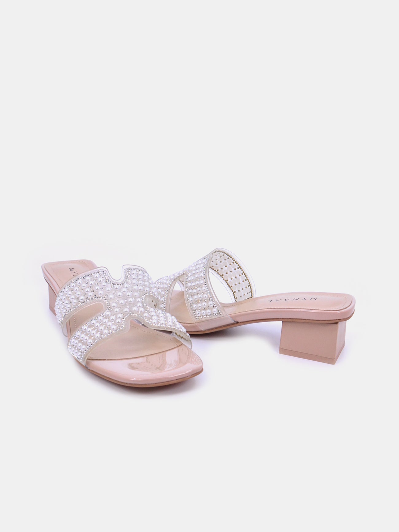 Mynaal Zyla Women's Block Heel Sandals #color_Pink