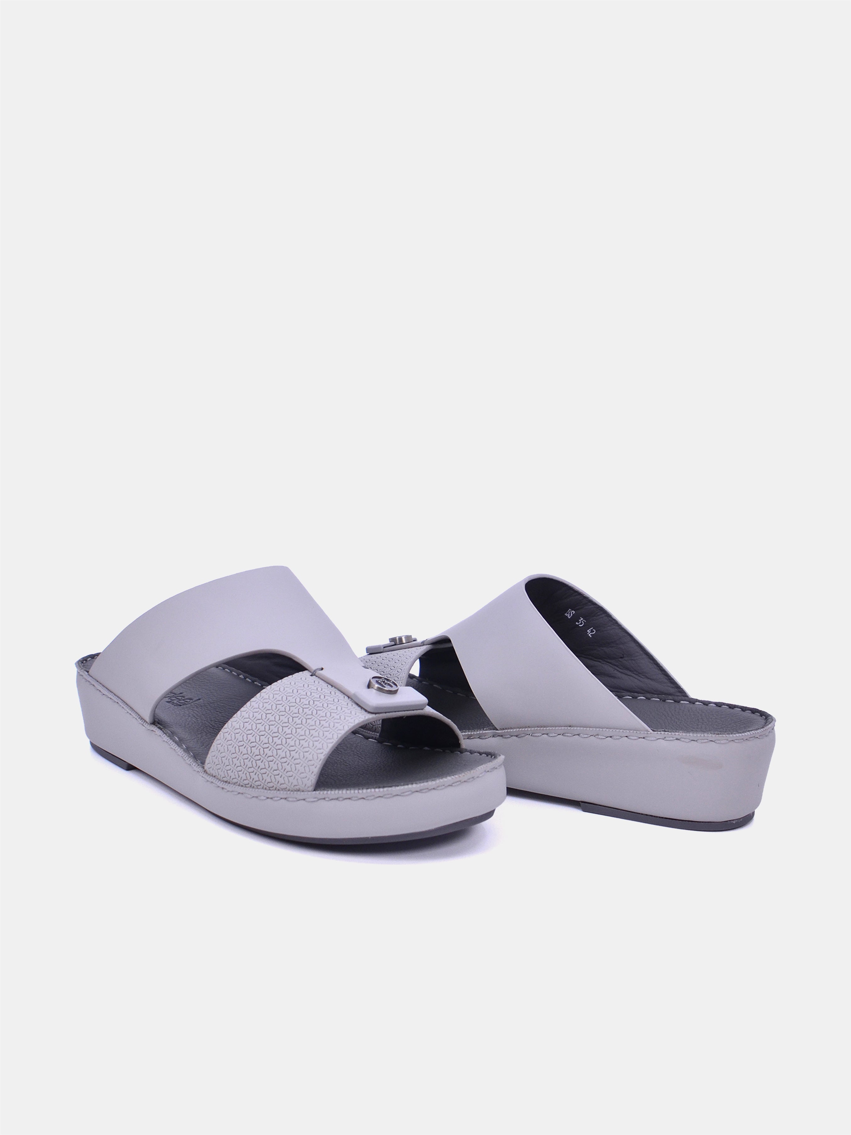 Barjeel Uno BS35 Men's Arabic Sandals #color_Gray