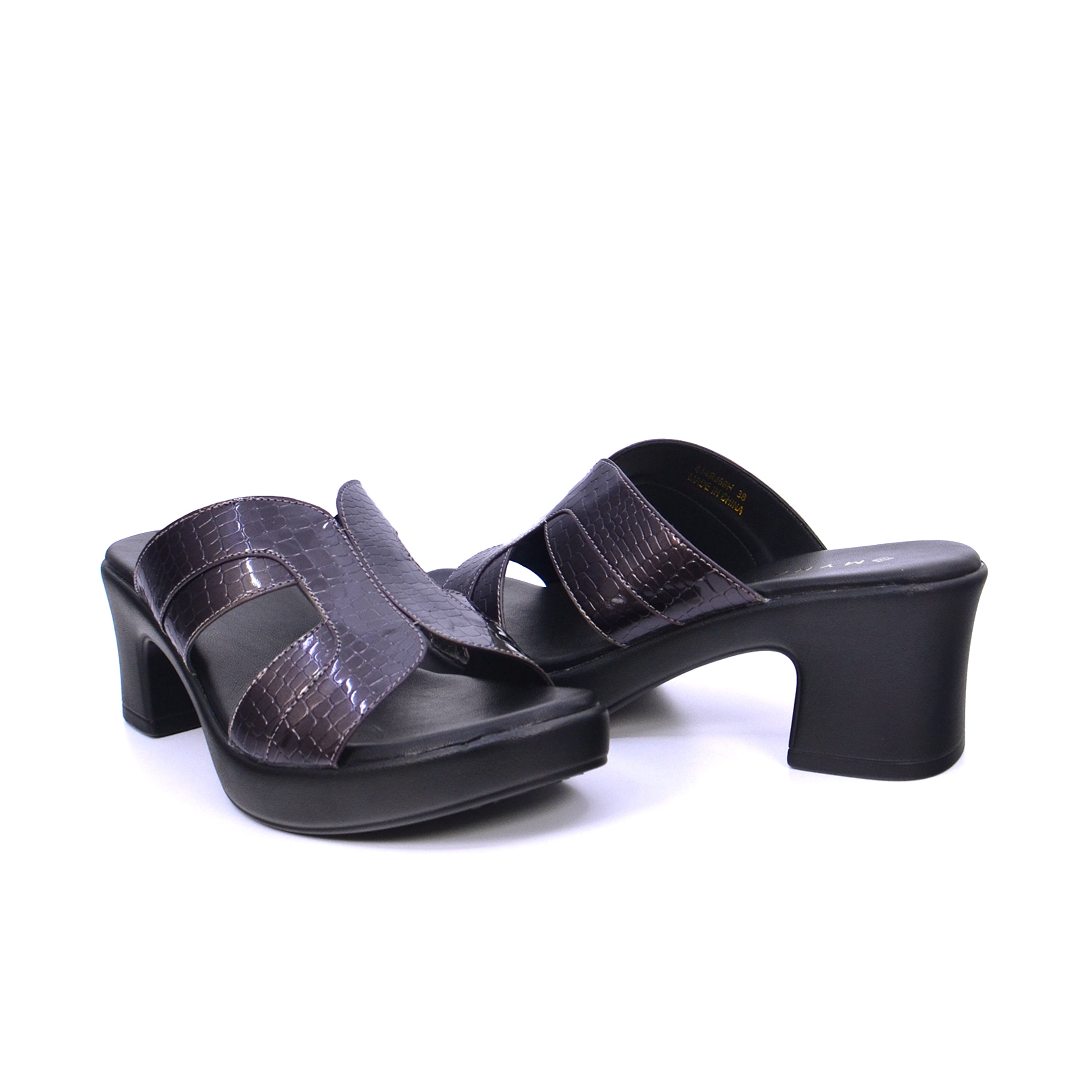 Mynaal 414Rj69H Women's Block Heel Sandal #color_Gray