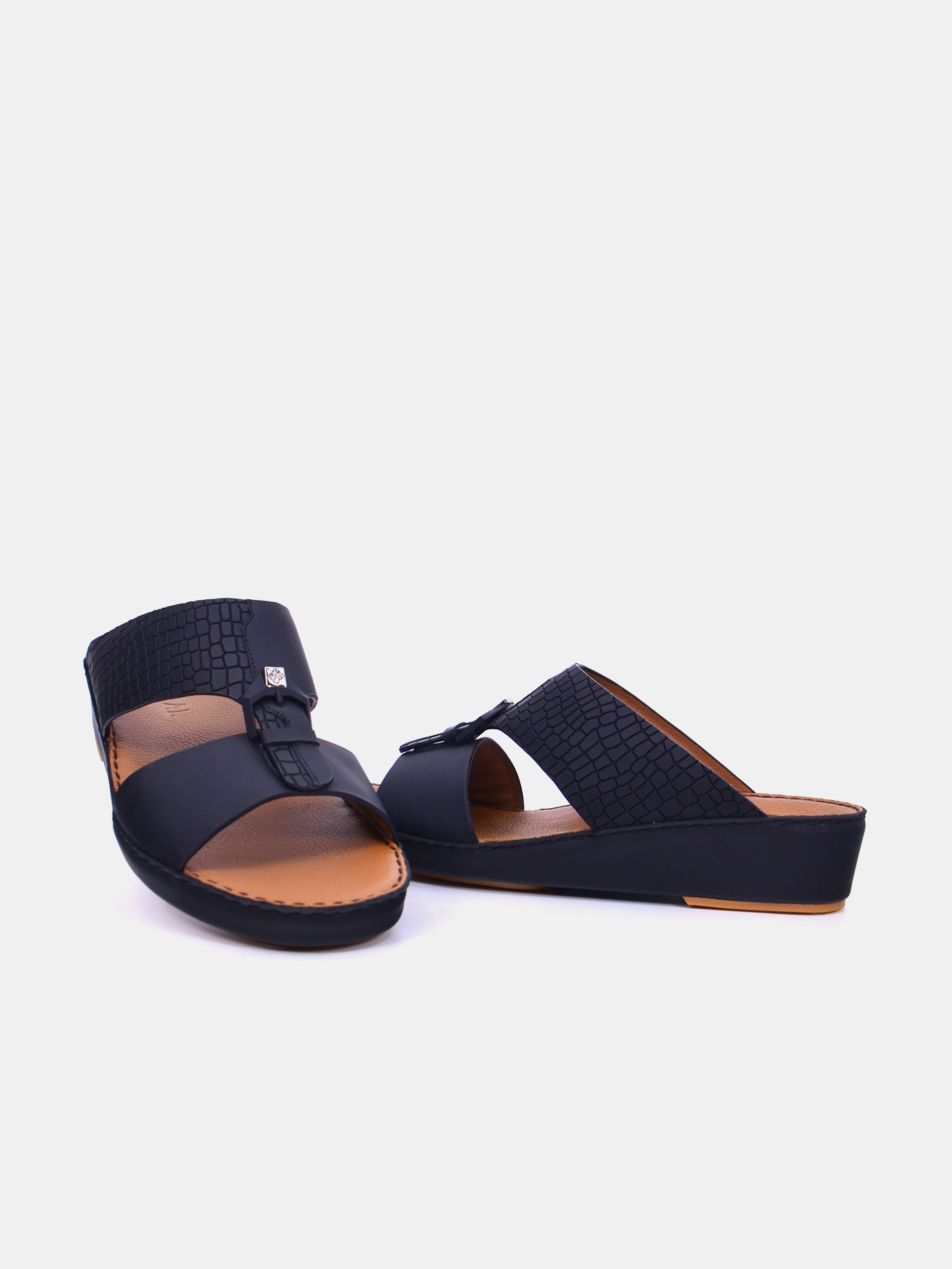 Mynaal B121 Men's Arabic Sandals #color_Black