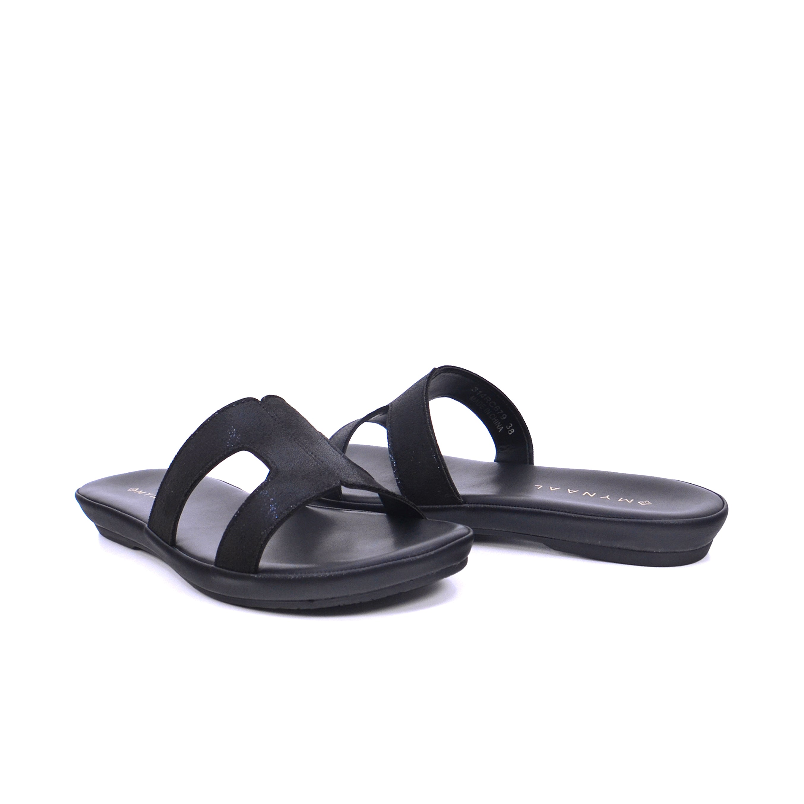 Mynaal Women's Heeled Sandals #color_Black